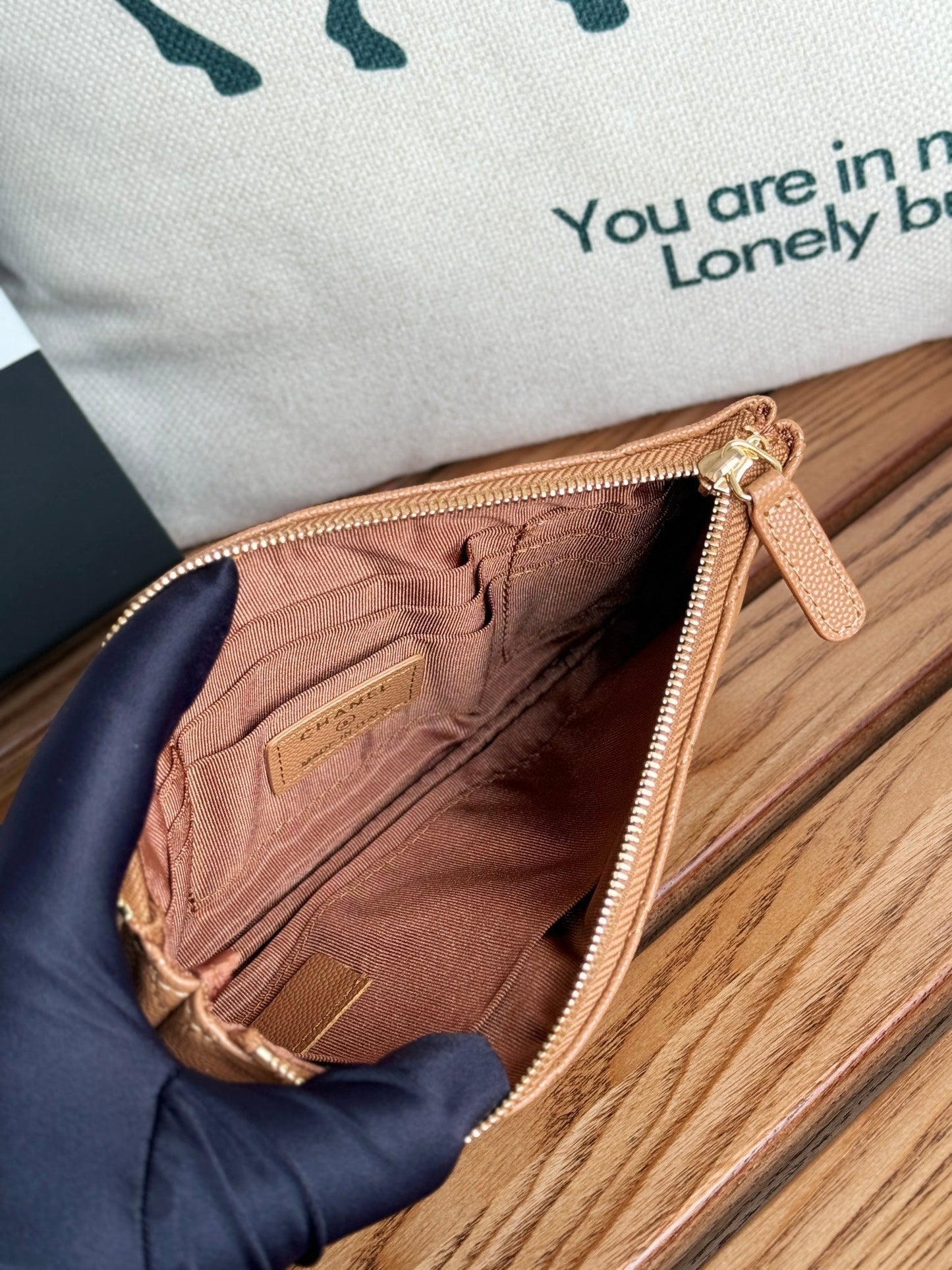 cc zipped wallet 20cm brown quilted caviar gold hardware mysite