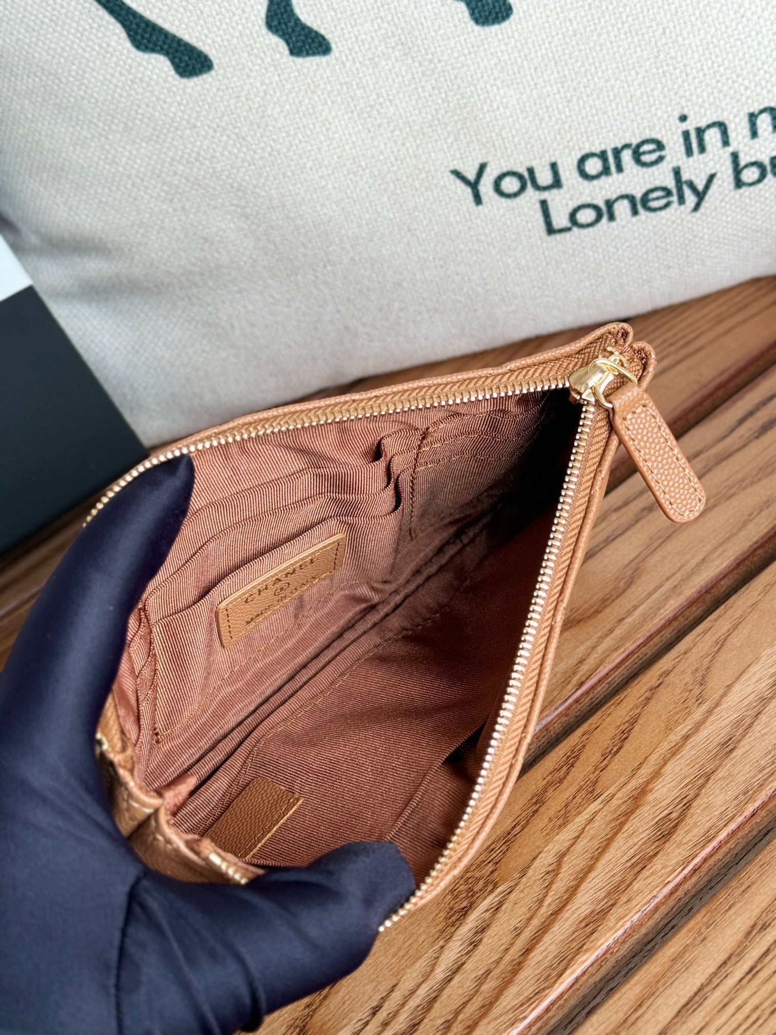 cc zipped wallet 20cm brown quilted caviar gold hardware mysite