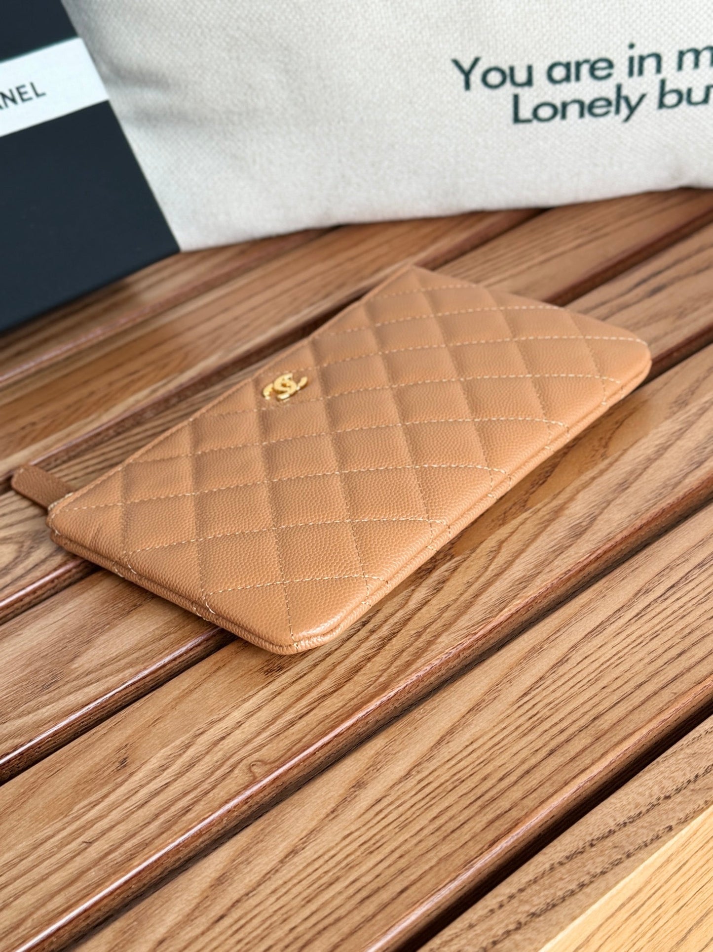 cc zipped wallet 20cm brown quilted caviar gold hardware mysite