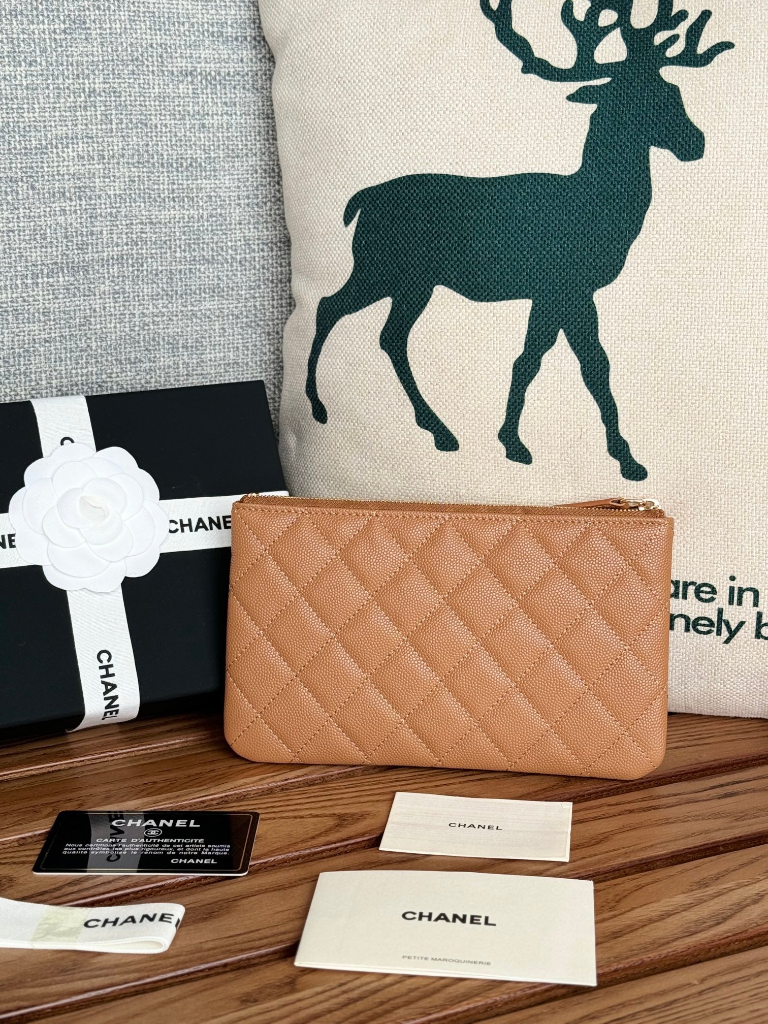 cc zipped wallet 20cm brown quilted caviar gold hardware mysite