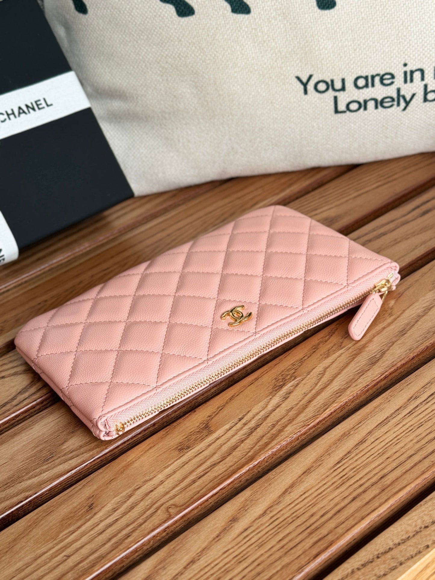 cc zipped wallet 20cm pink quilted caviar gold hardware mysite