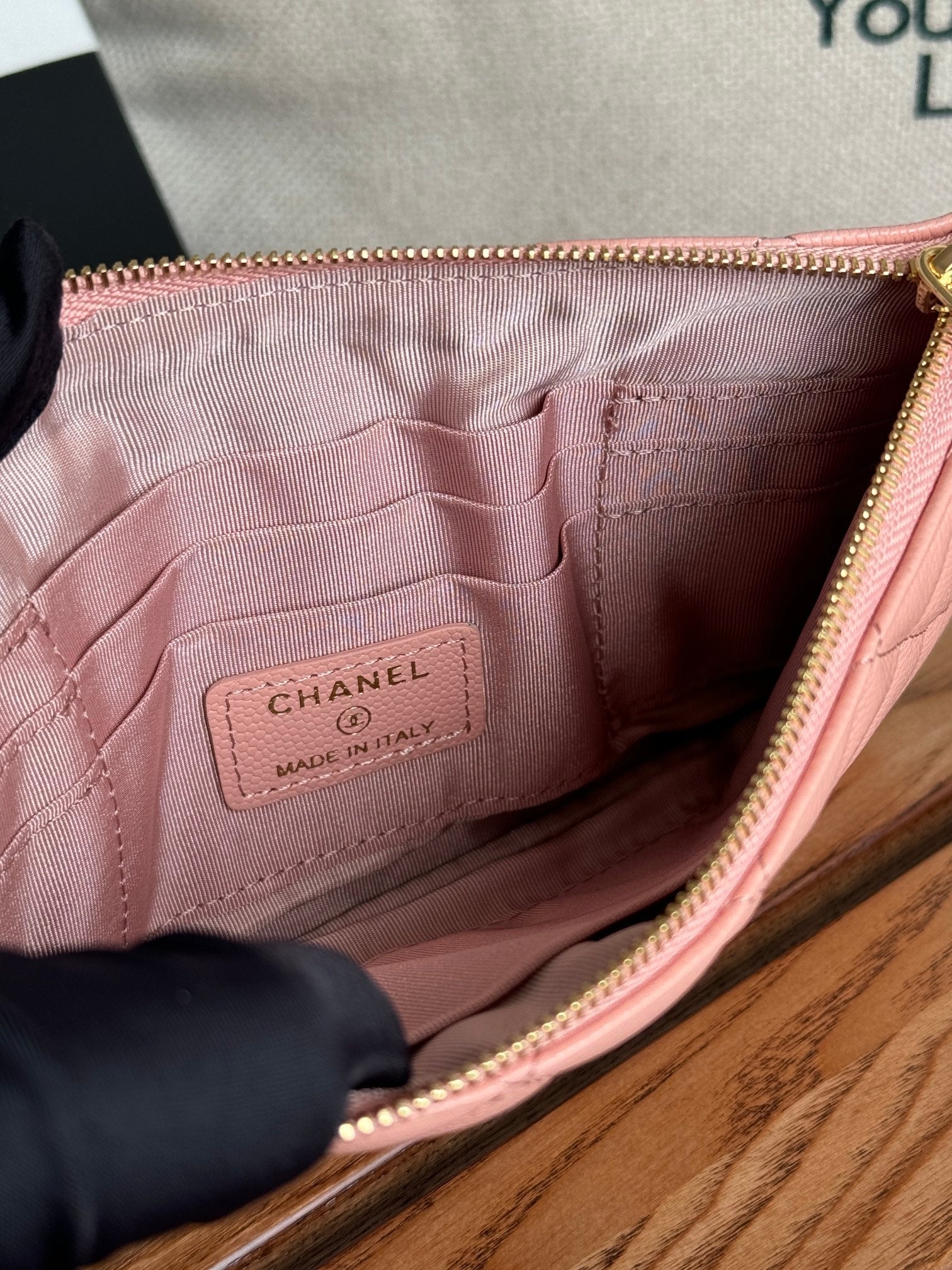 cc zipped wallet 20cm pink quilted caviar gold hardware mysite