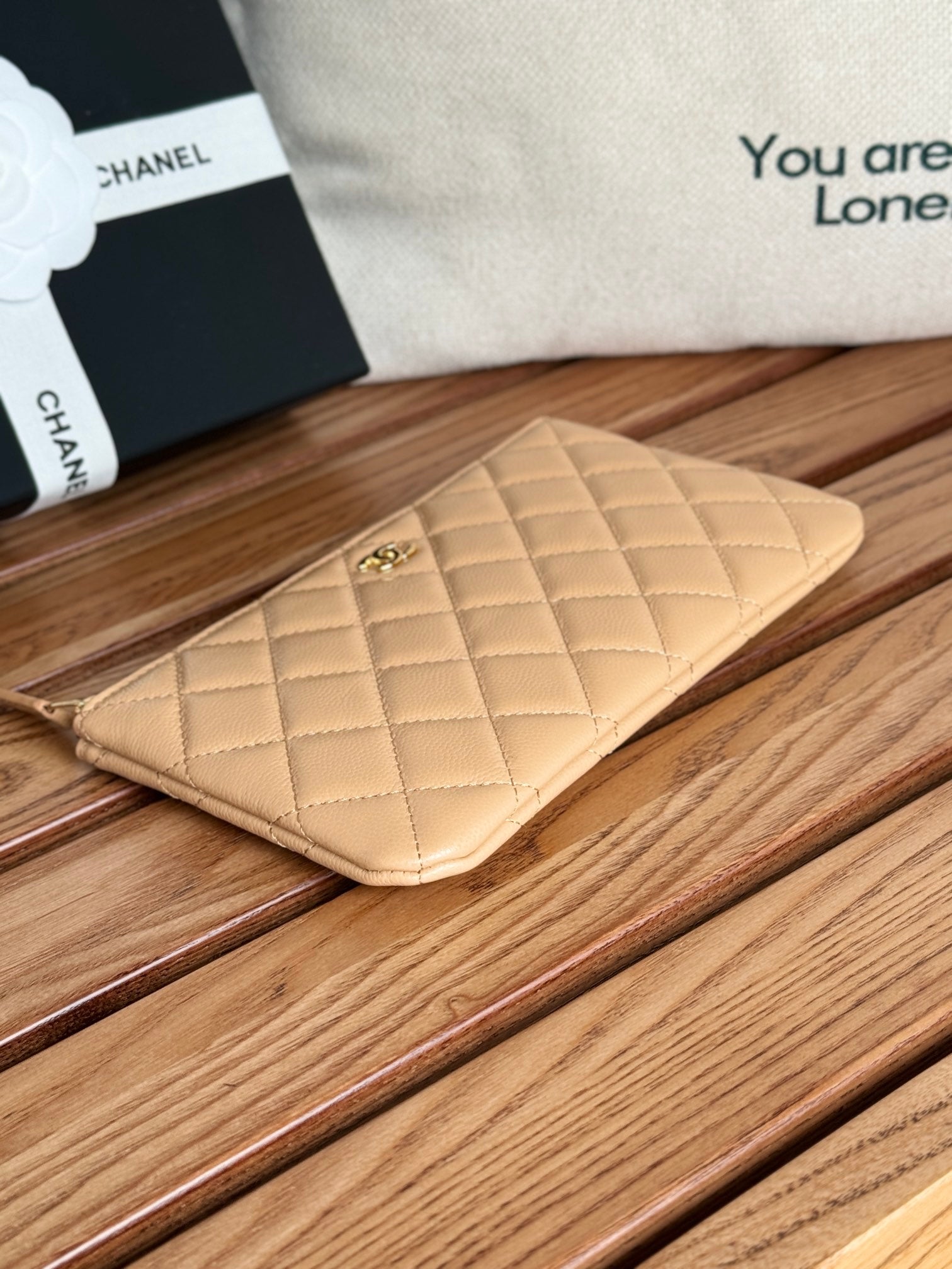 cc zipped wallet 20cm dark beige quilted caviar gold hardware mysite