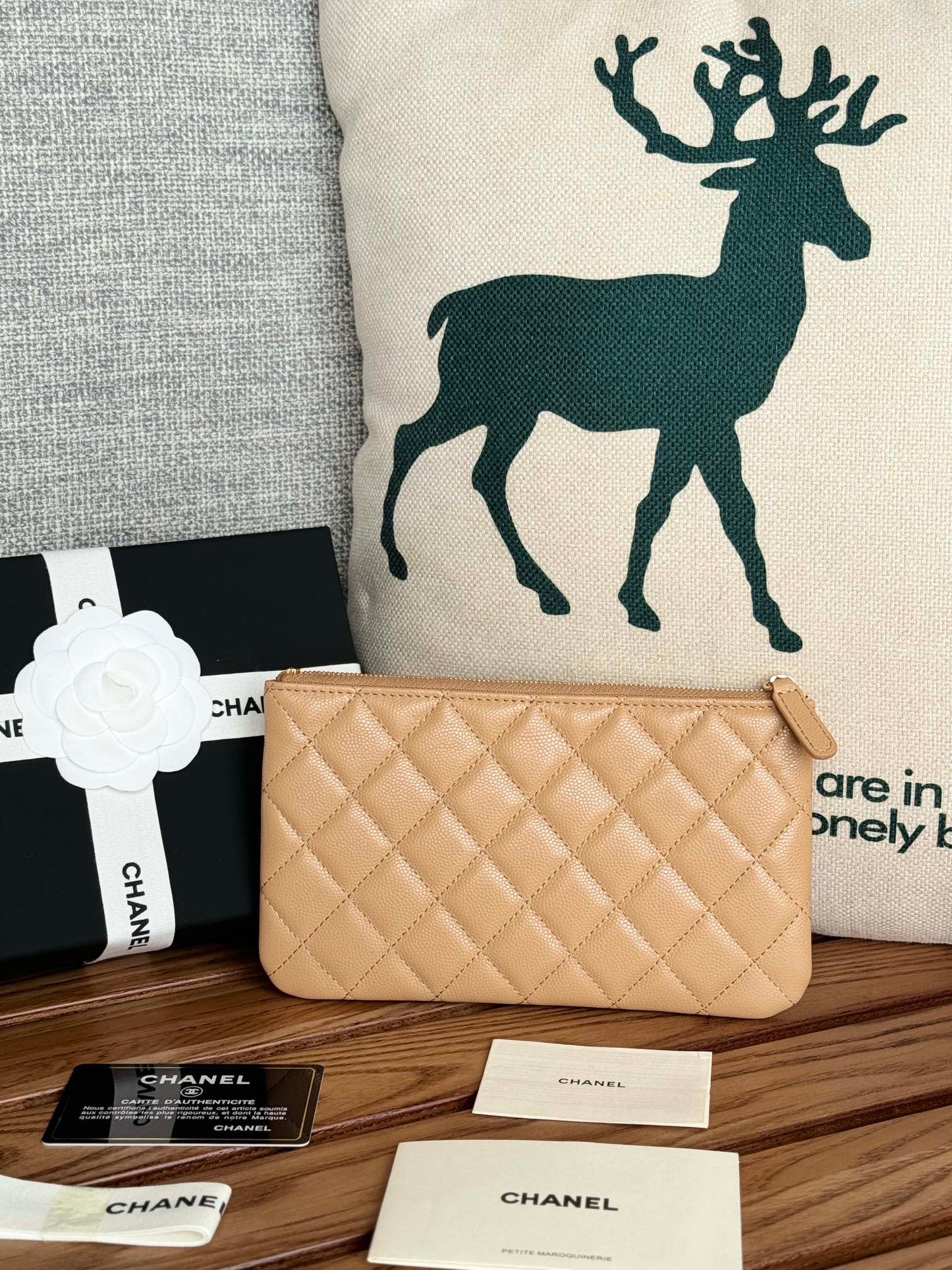 cc zipped wallet 20cm dark beige quilted caviar gold hardware mysite