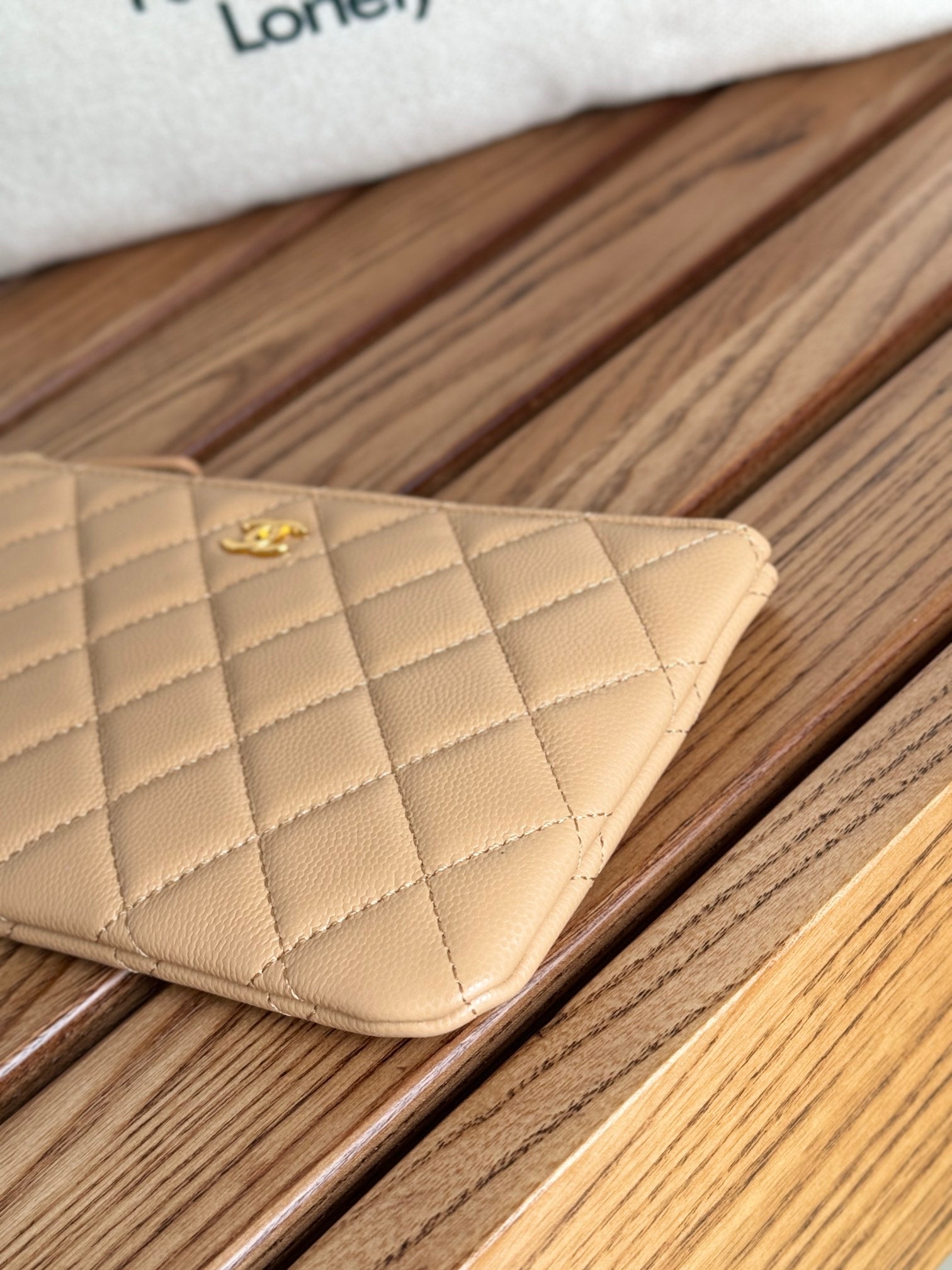 cc zipped wallet 20cm dark beige quilted caviar gold hardware mysite
