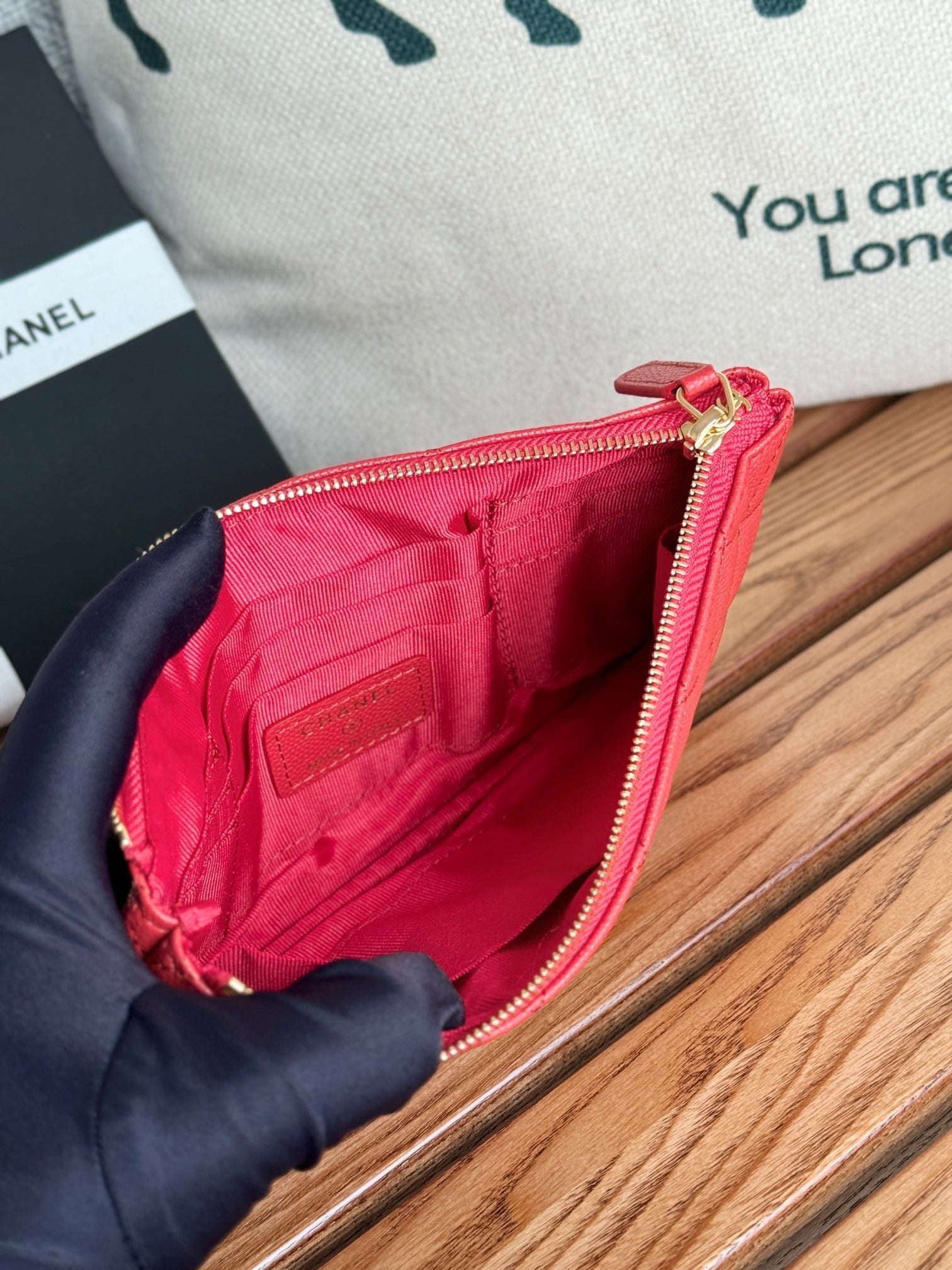 cc zipped wallet 20cm red quilted caviar gold hardware mysite