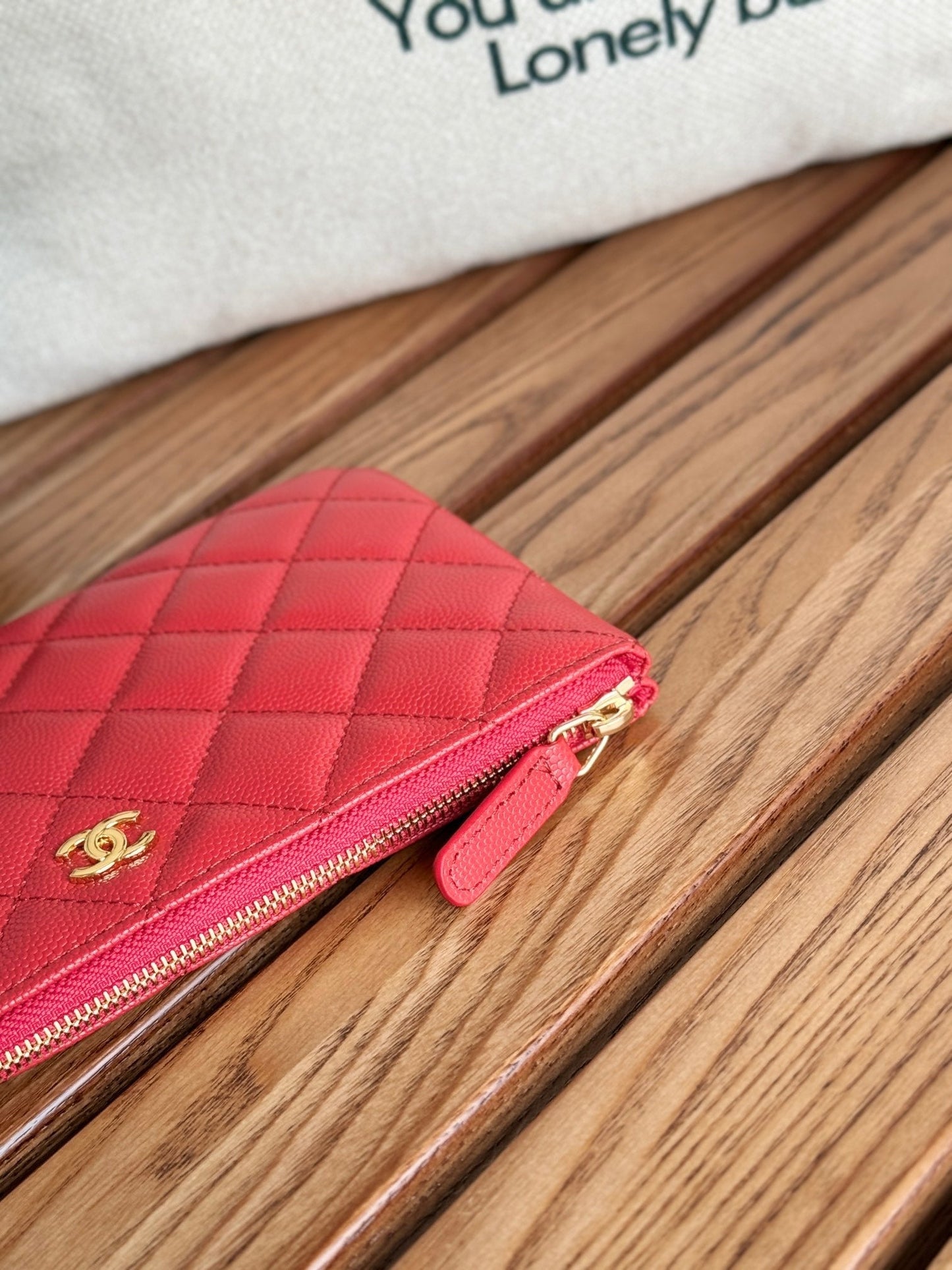 cc zipped wallet 20cm red quilted caviar gold hardware mysite