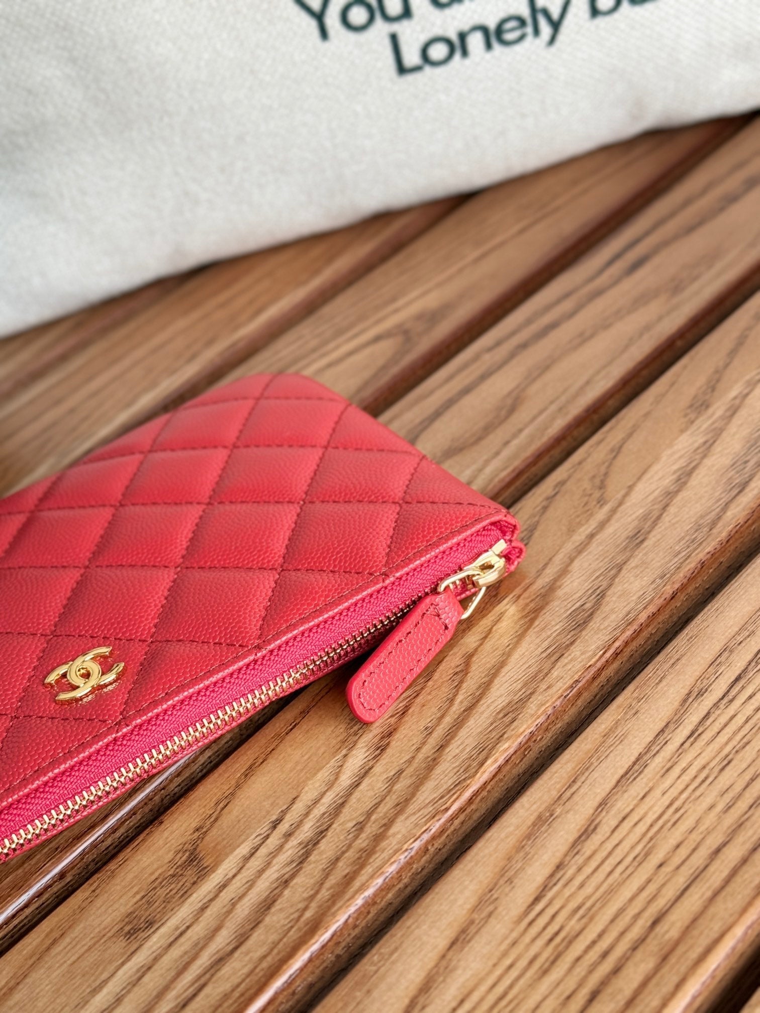 cc zipped wallet 20cm red quilted caviar gold hardware mysite
