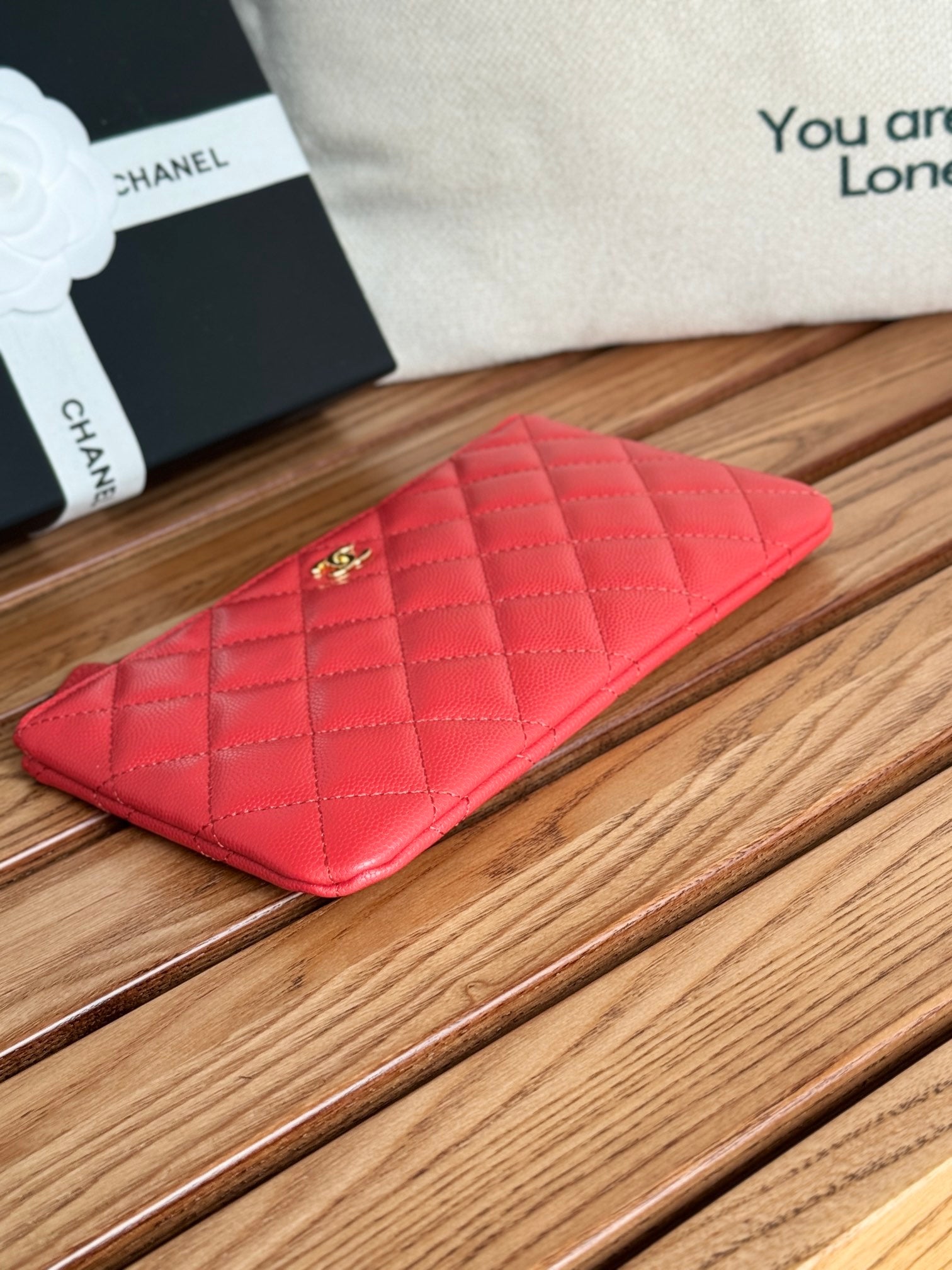 cc zipped wallet 20cm red quilted caviar gold hardware mysite