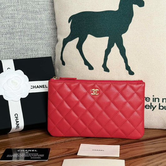 cc zipped wallet 20cm red quilted caviar gold hardware mysite