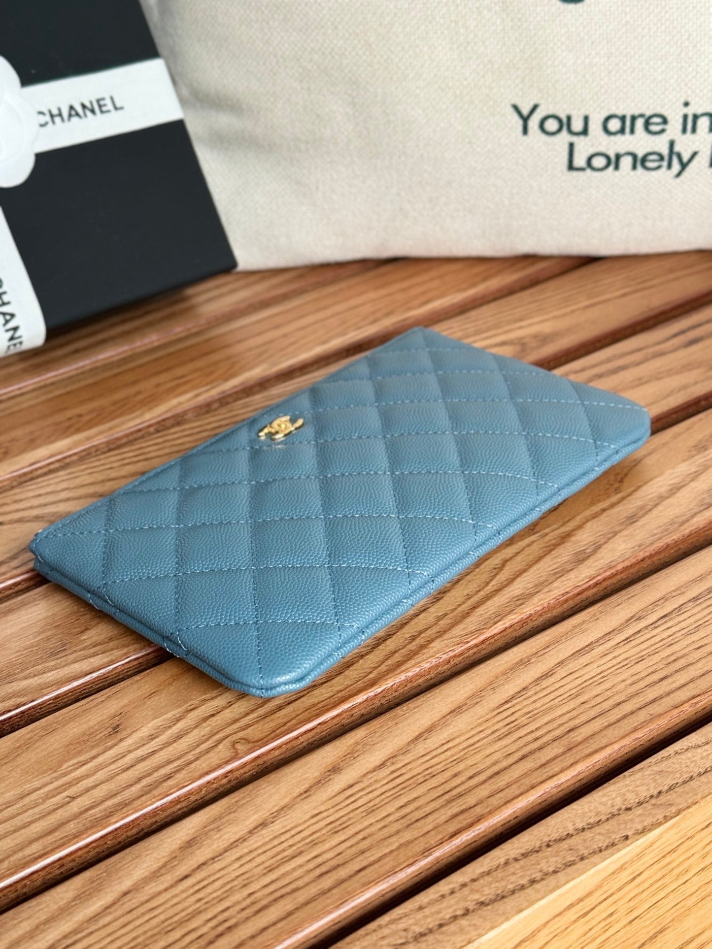cc zipped wallet 20cm blue quilted caviar gold hardware mysite