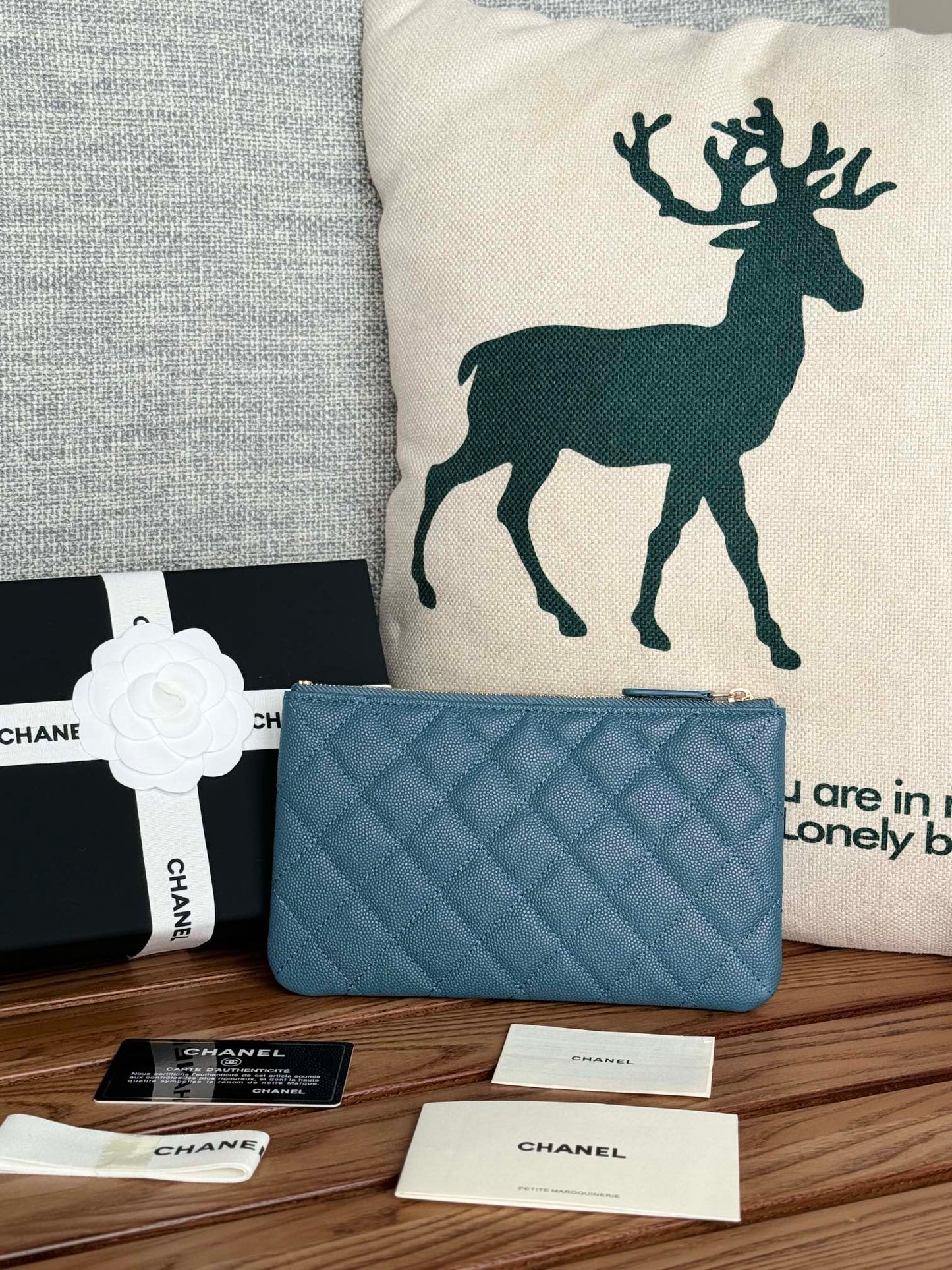 cc zipped wallet 20cm blue quilted caviar gold hardware mysite