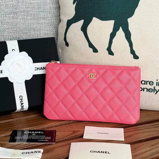 cc zipped wallet 20cm dark pink quilted caviar gold hardware mysite