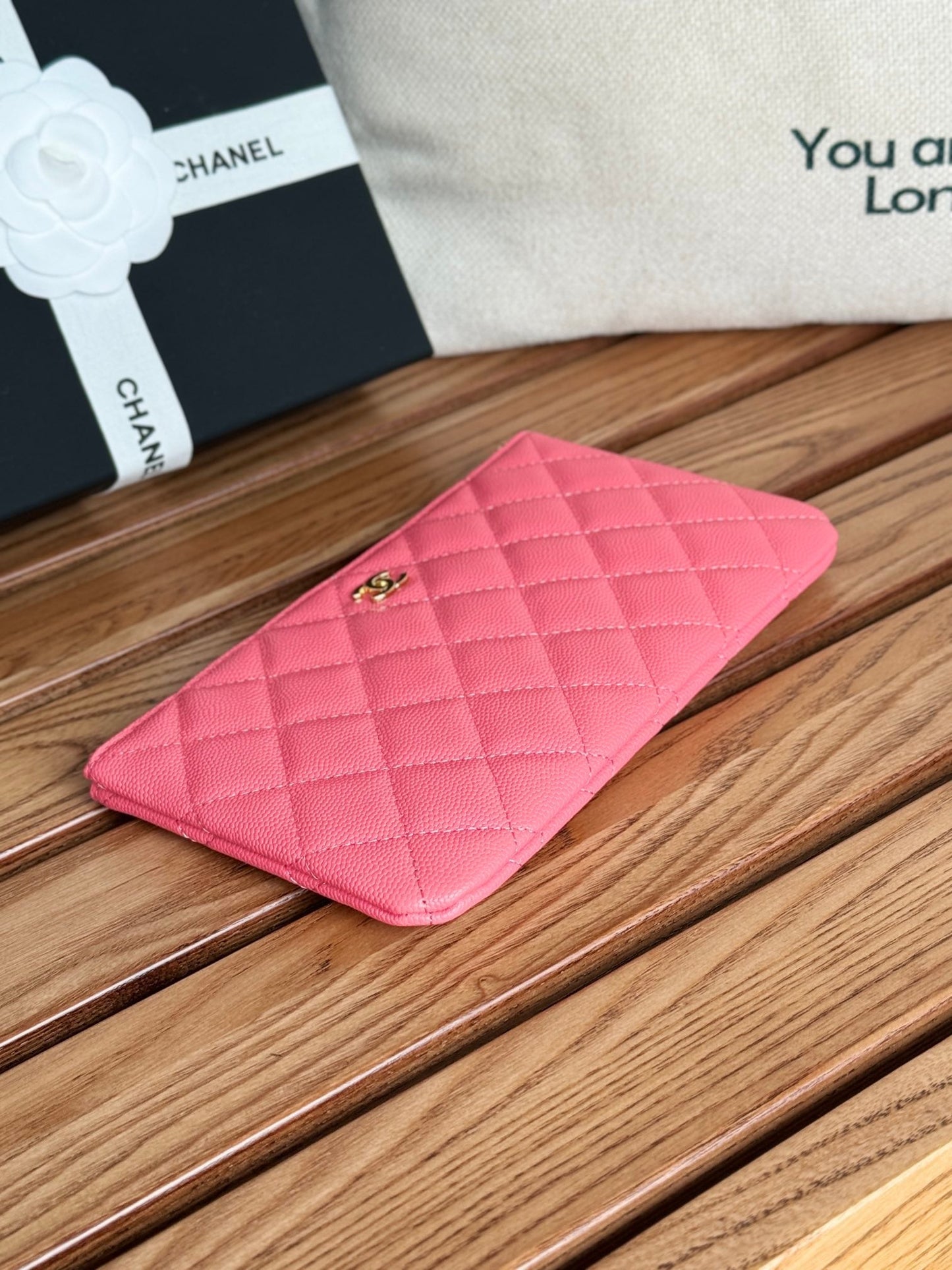 cc zipped wallet 20cm dark pink quilted caviar gold hardware mysite