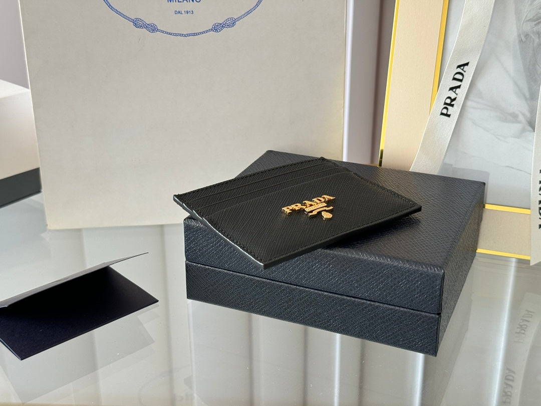 PRA 10 CARD HOLDER IN BLACK CALFSKIN mysite