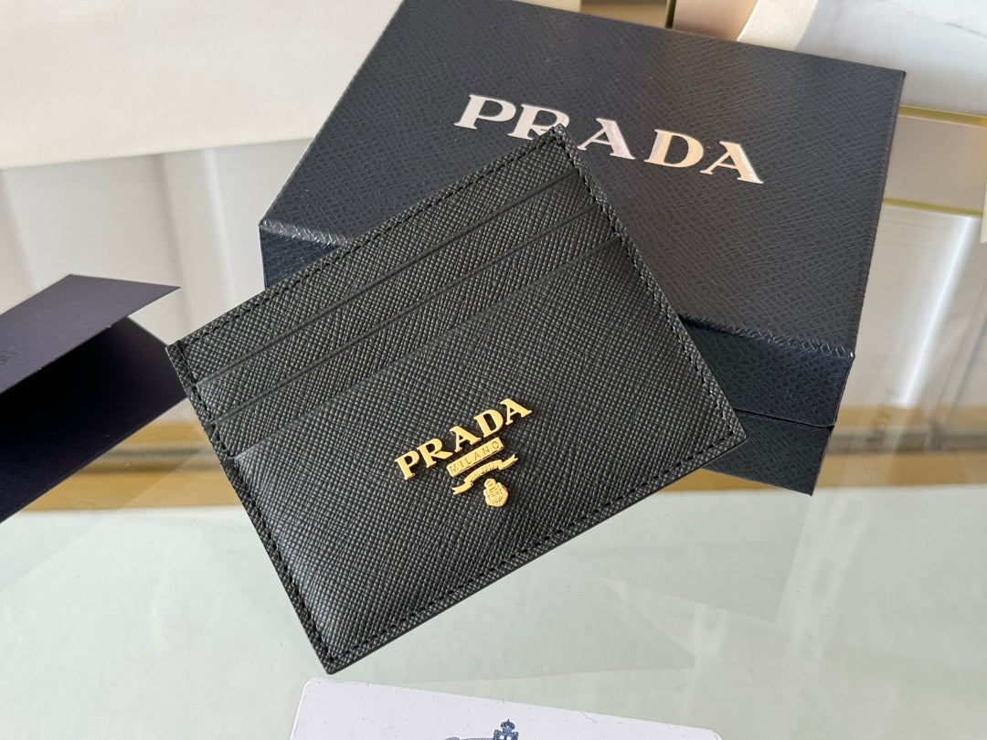 PRA 10 CARD HOLDER IN BLACK CALFSKIN mysite