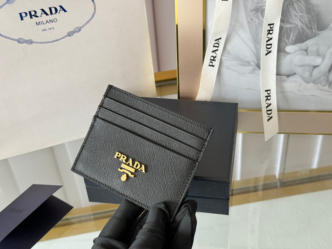 PRA 10 CARD HOLDER IN BLACK CALFSKIN mysite