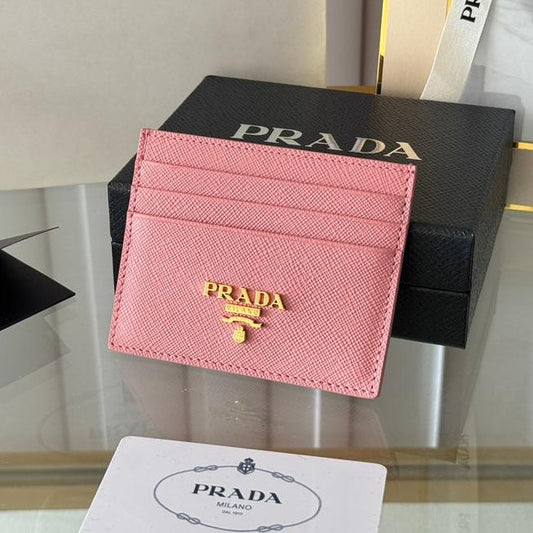 PRA 10 CARD HOLDER IN LIGHT PINK CALFSKIN mysite