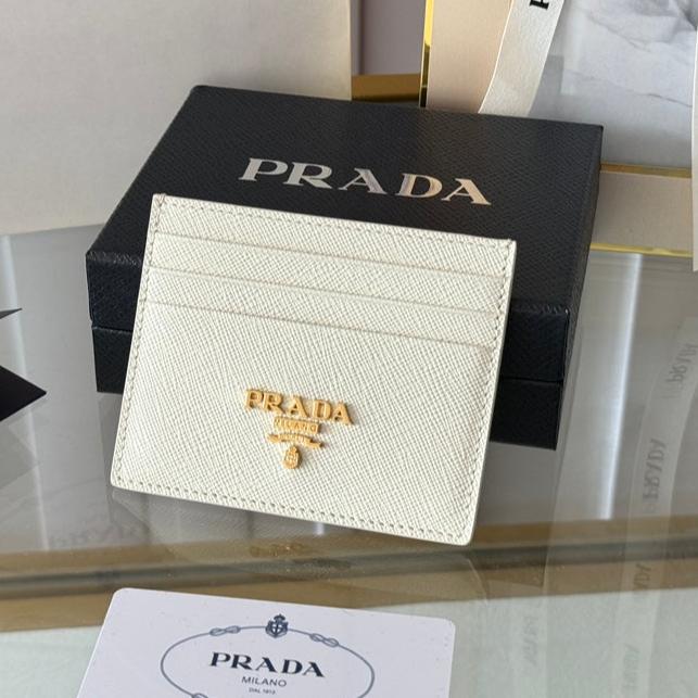 PRA 10 CARD HOLDER IN WHITE CALFSKIN mysite