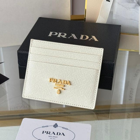 PRA 10 CARD HOLDER IN WHITE CALFSKIN mysite
