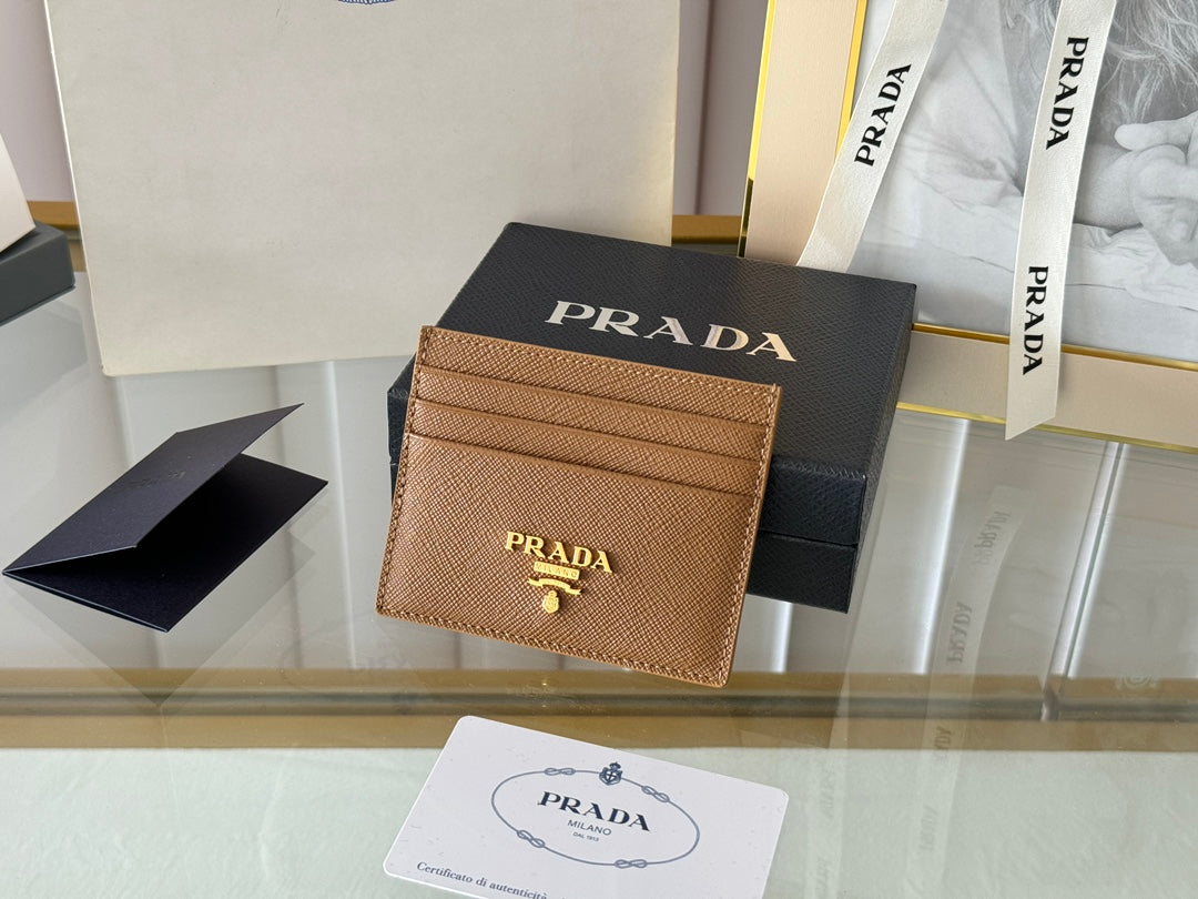 PRA 10 CARD HOLDER IN COFFEE BROWN CALFSKIN mysite