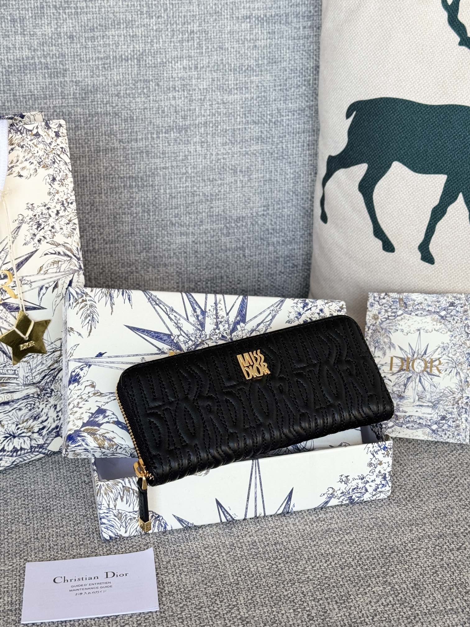 CD Miss Dior Freesia Zipper Wallet Lambskin GHW mysite