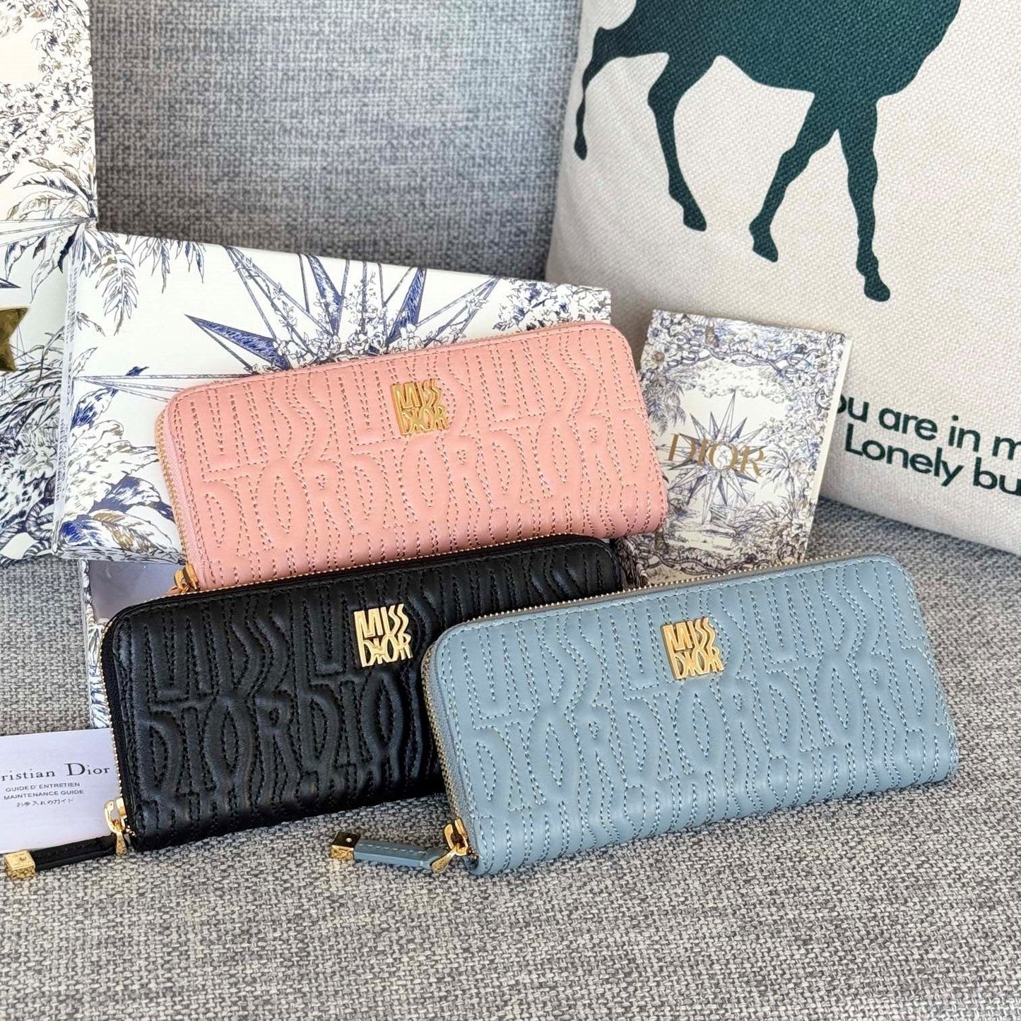 CD Miss Dior Freesia Zipper Wallet Lambskin GHW mysite