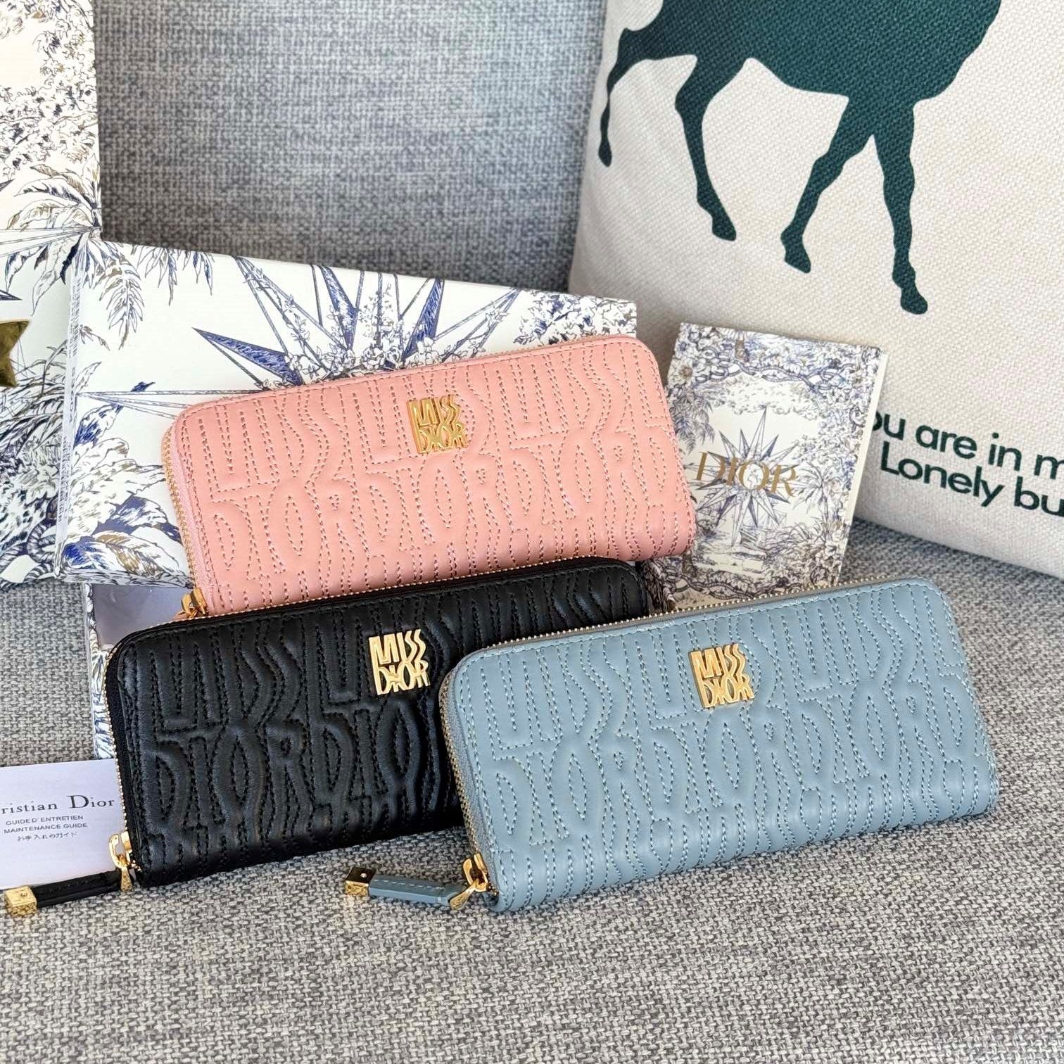 CD Miss Dior Freesia Zipper Wallet Lambskin GHW mysite