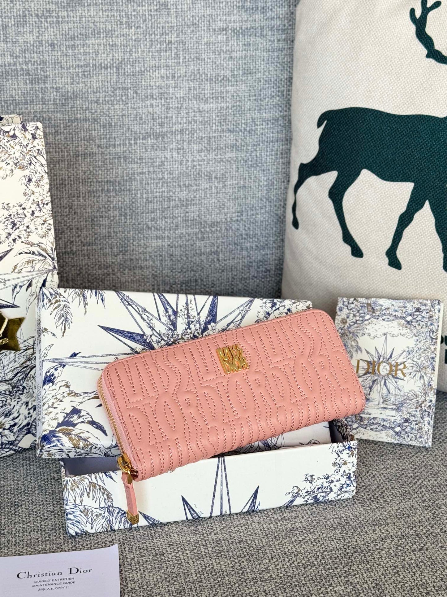 CD Miss Dior Freesia Zipper Wallet Lambskin GHW mysite