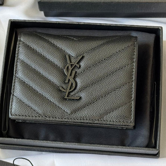YSL Wallet Black Cowhide 240570 mysite