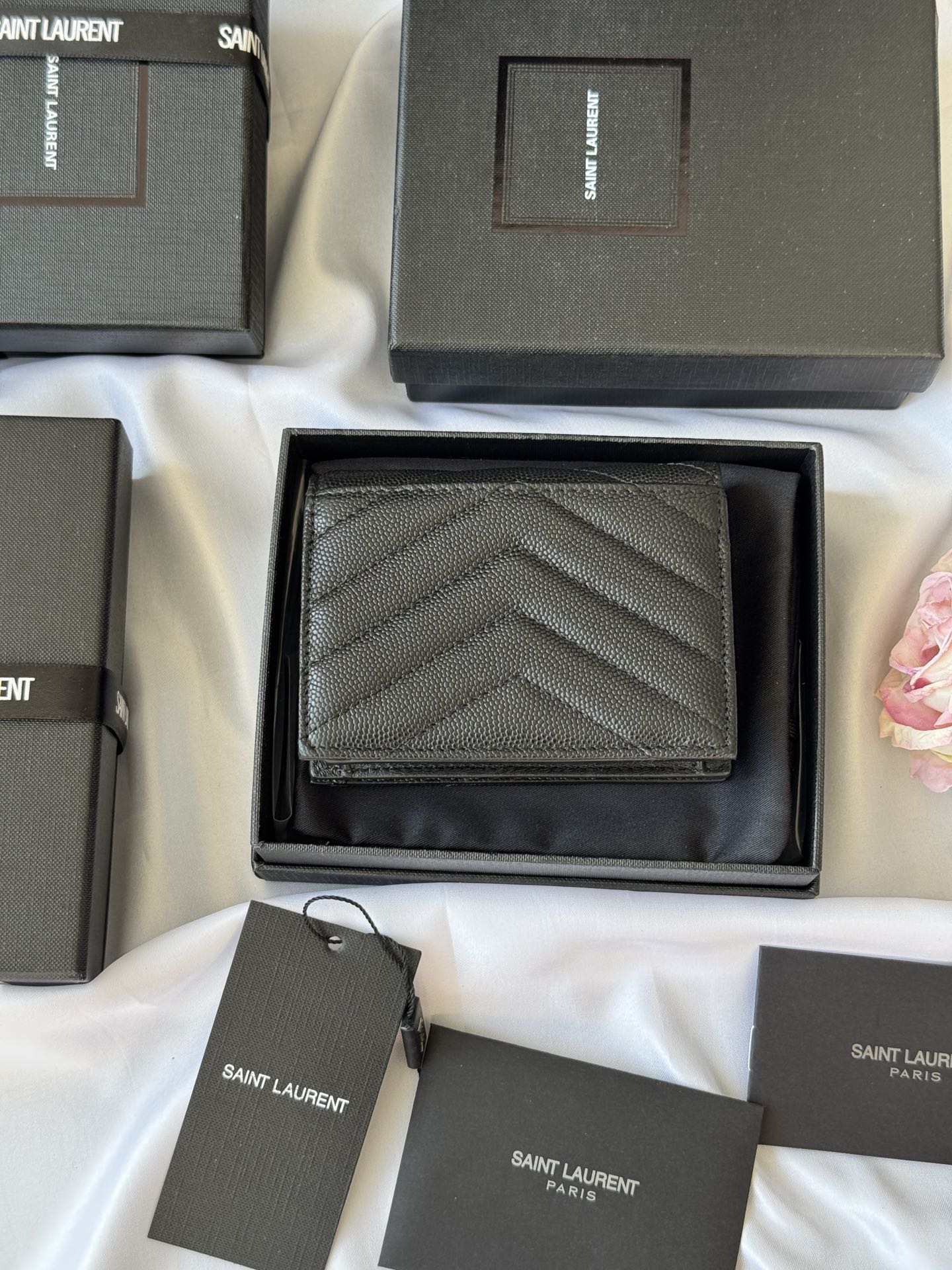 YSL Wallet Black Cowhide 240570 mysite