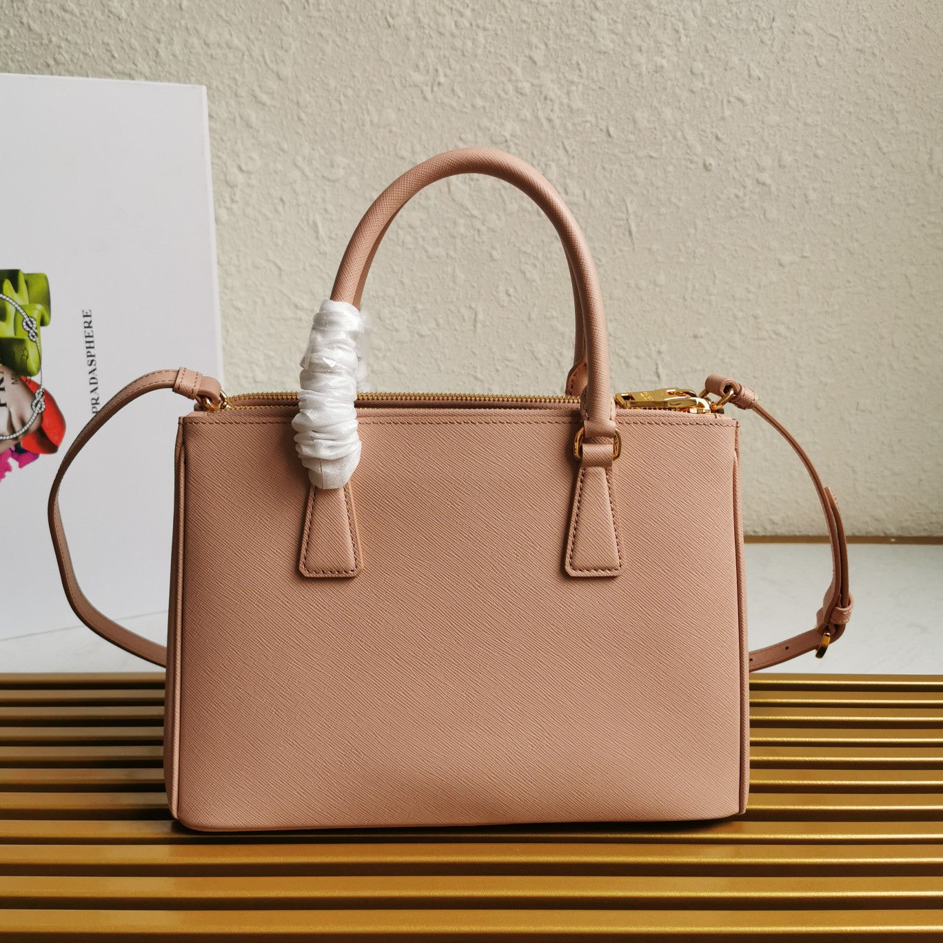 PRA GALLERIA 28 BAG IN DESERT BEIGE SAFFIANO LEATHER mysite