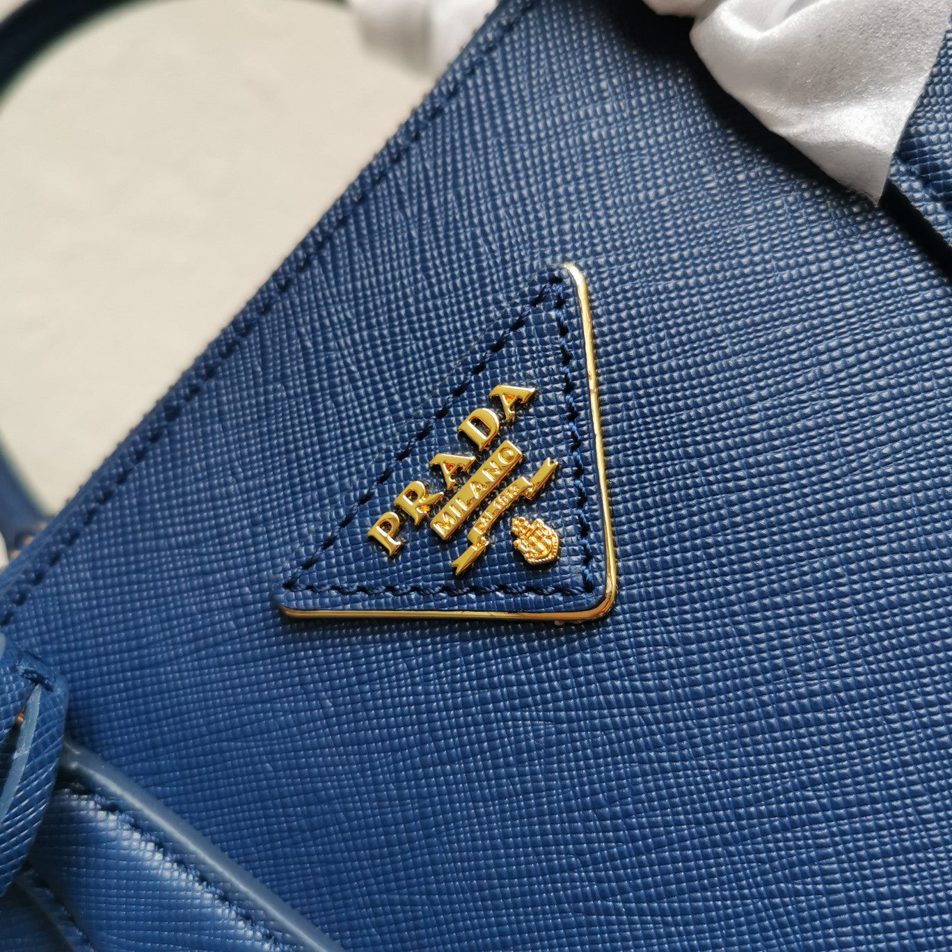 PRA GALLERIA 28 BAG IN NAVY BLUE SAFFIANO LEATHER mysite