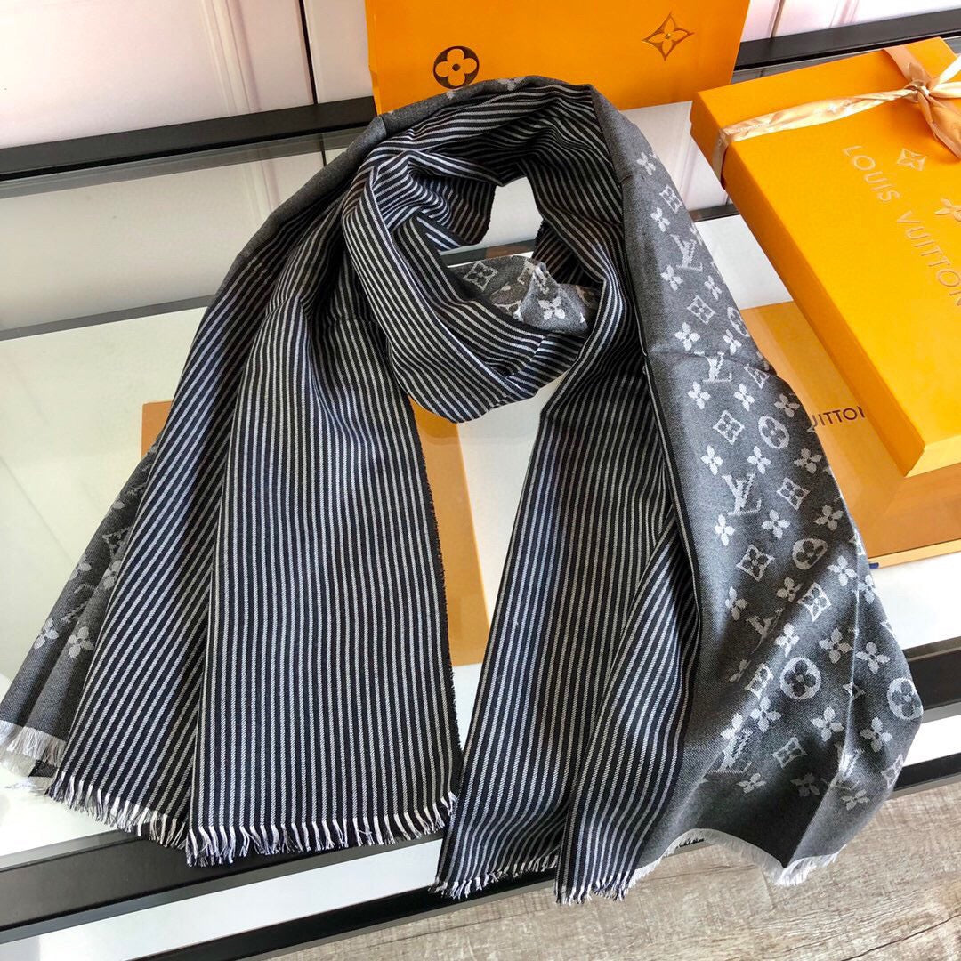 SCARF 200 CM IN BLACK CASHMERE 393009 mysite
