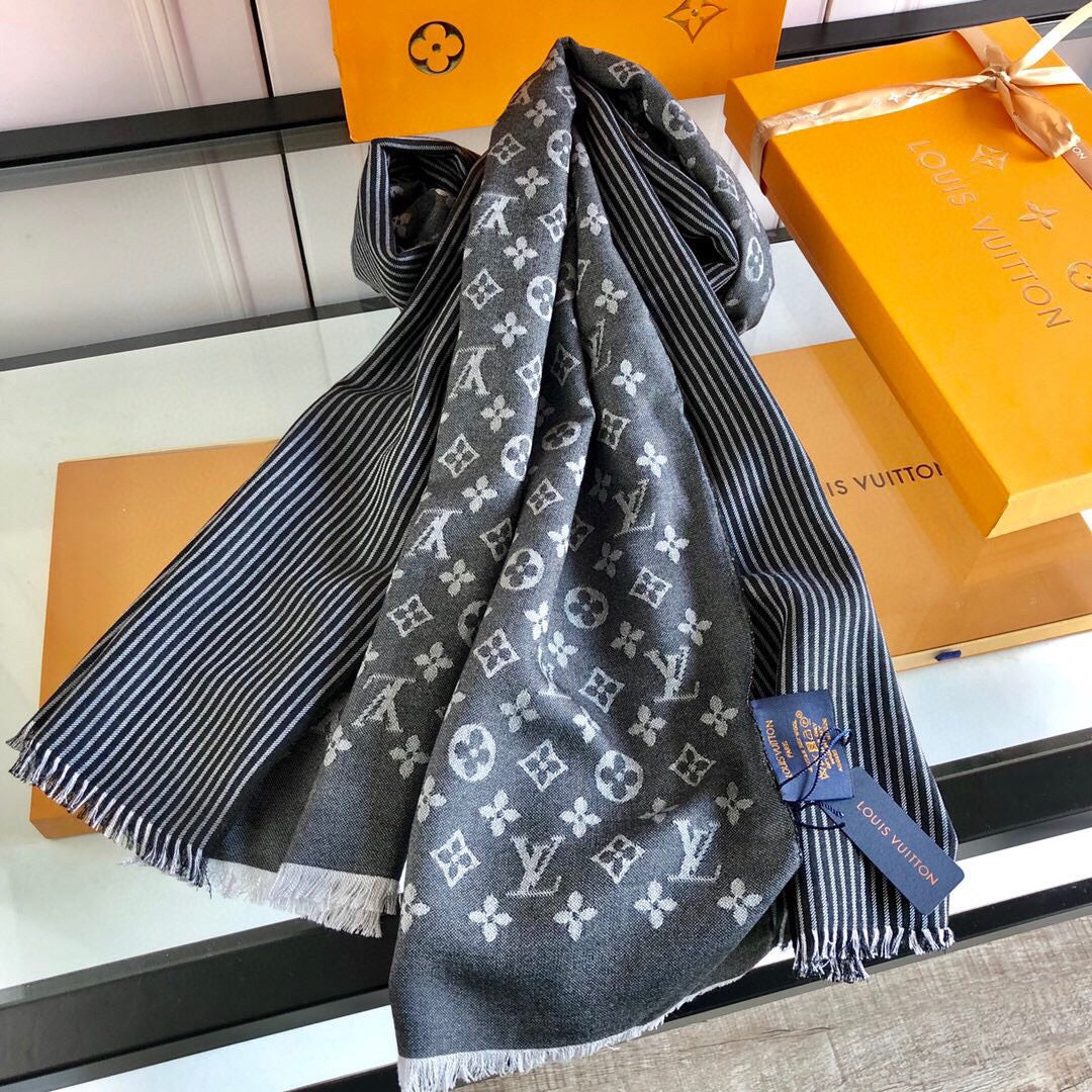 SCARF 200 CM IN BLACK CASHMERE 393009 mysite