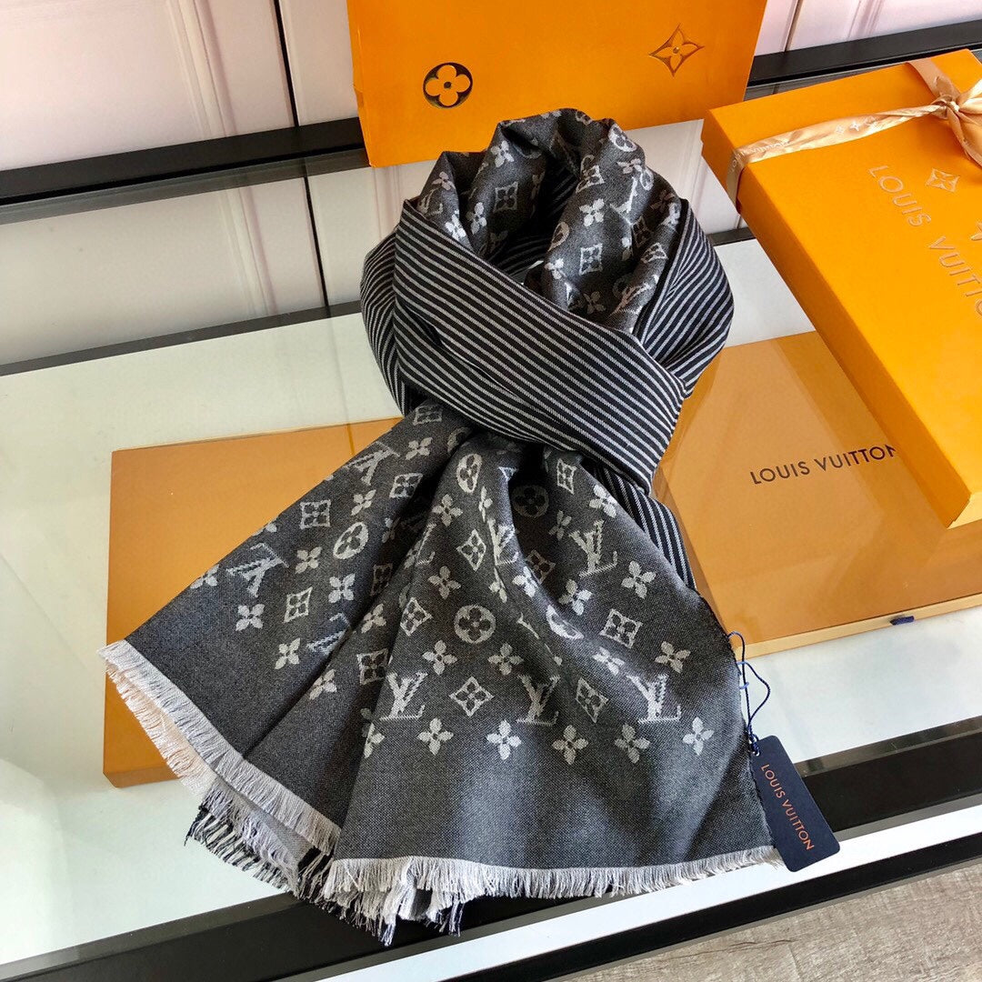 SCARF 200 CM IN BLACK CASHMERE 393009 mysite