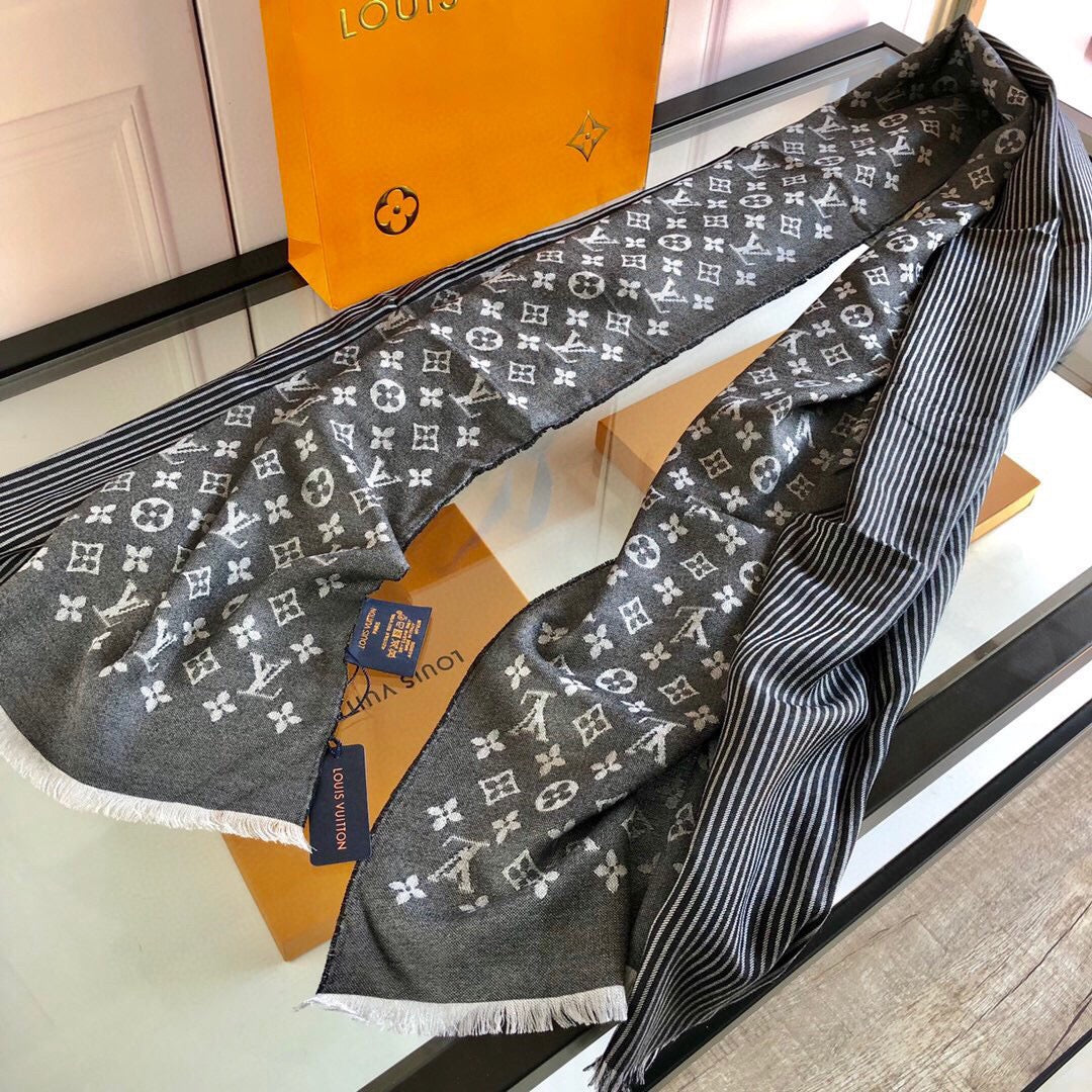 SCARF 200 CM IN BLACK CASHMERE 393009 mysite