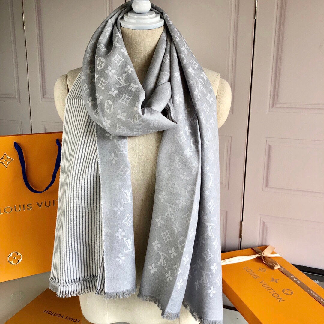 SCARF 200 CM IN LIGHT GRAY CASHMERE 393010 mysite