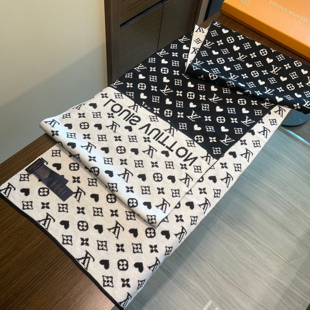 GAME ON SCARF 180 CM IN BLACK CASHMERE 394760 mysite