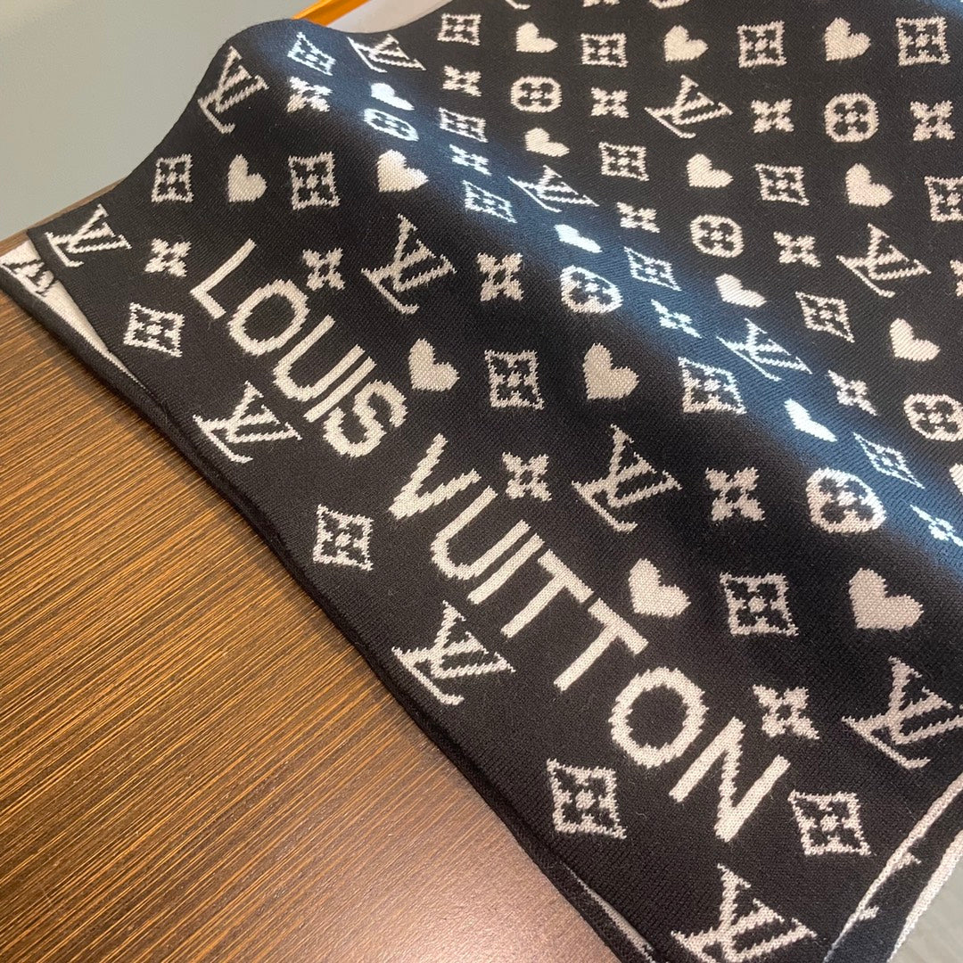 GAME ON SCARF 180 CM IN BLACK CASHMERE 394760 mysite