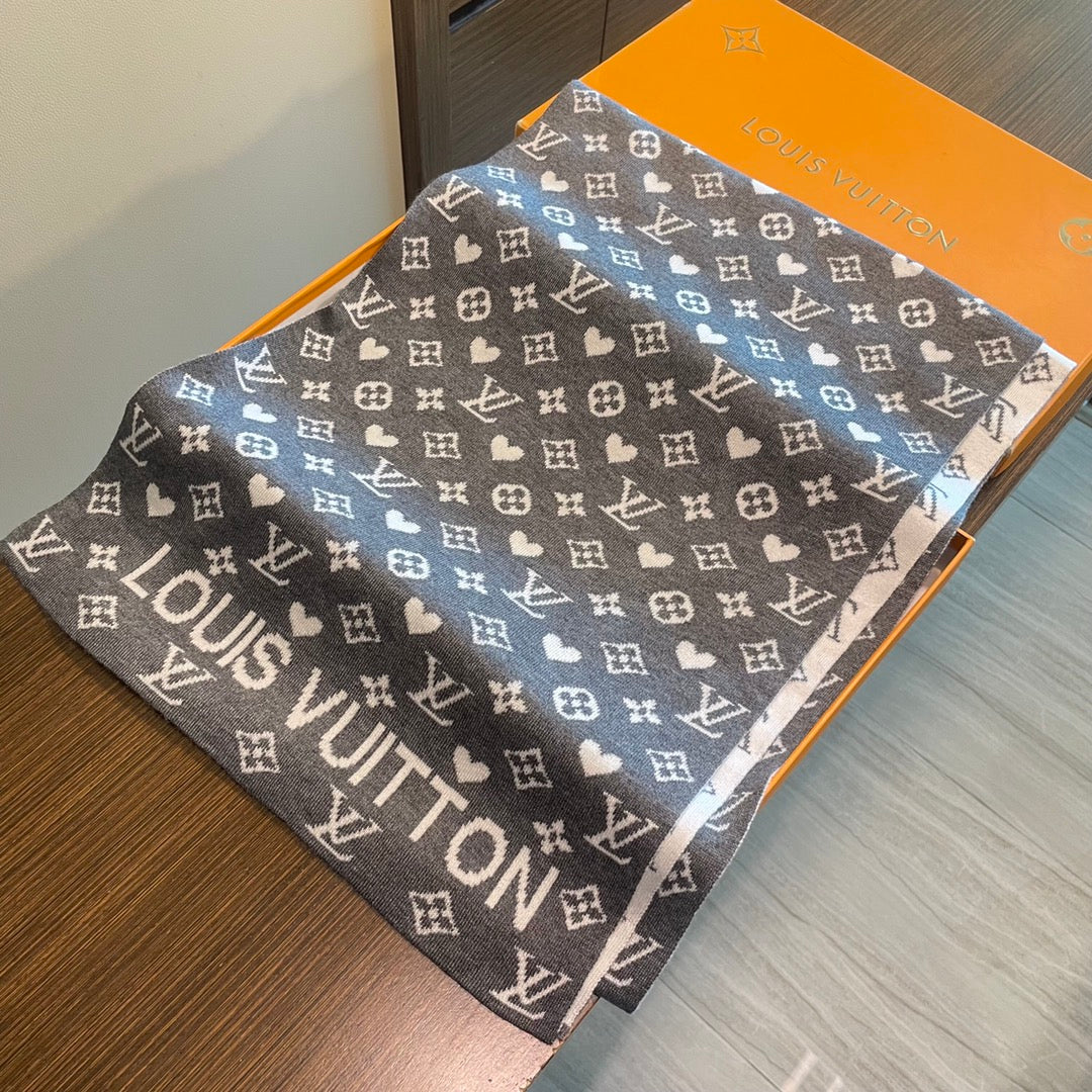 GAME ON SCARF 180 CM IN MOUSE GRAY CASHMERE 394762 mysite