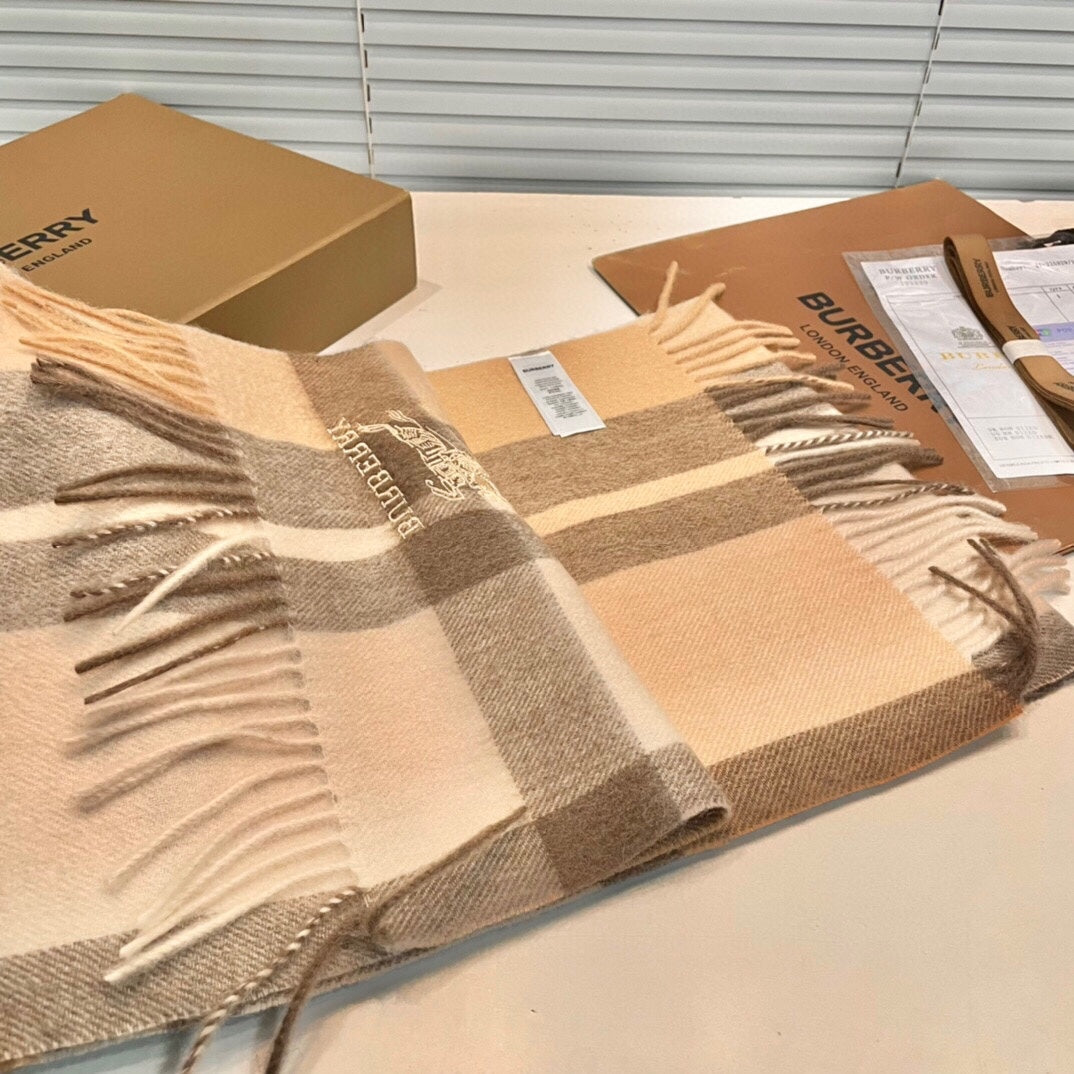 CLASSIC CHECK SCARF 180 CM IN COLORFUL CASHMERE 408961 mysite