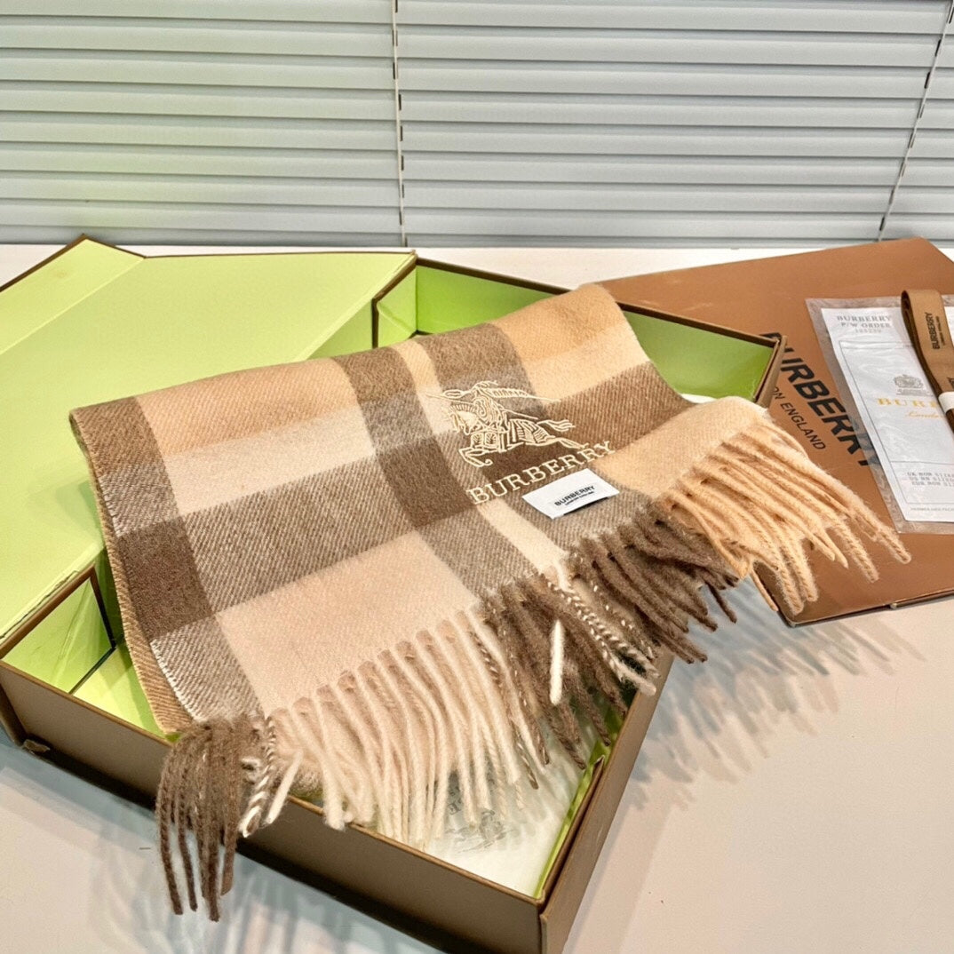 CLASSIC CHECK SCARF 180 CM IN COLORFUL CASHMERE 408961 mysite