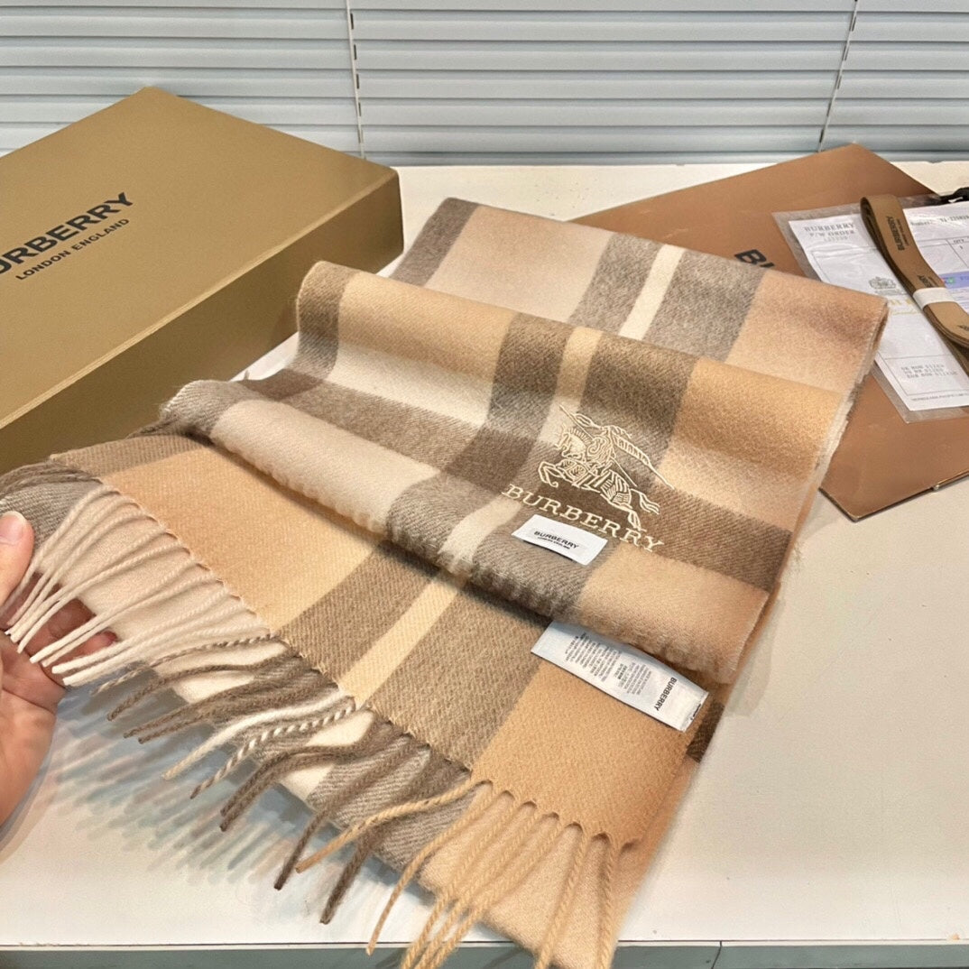 CLASSIC CHECK SCARF 180 CM IN COLORFUL CASHMERE 408961 mysite