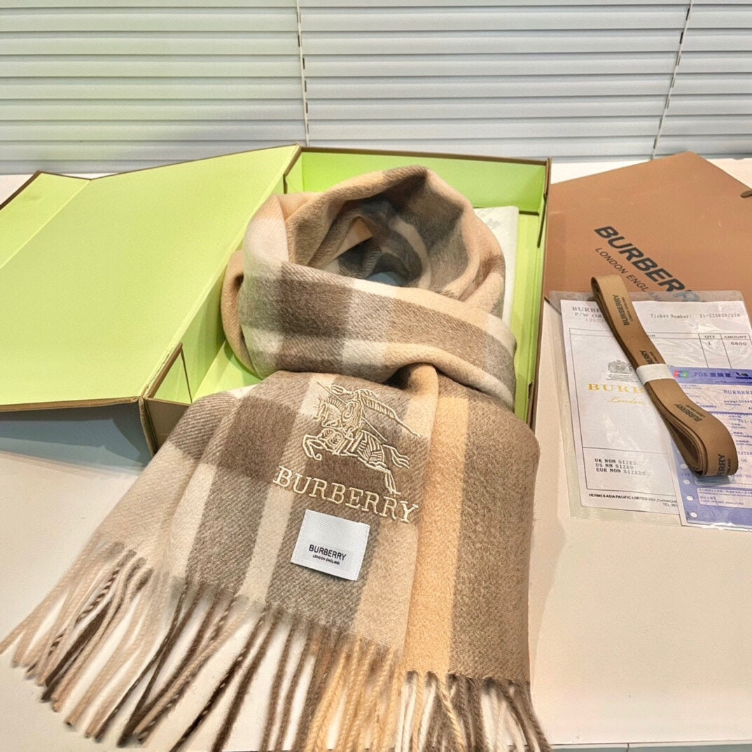 CLASSIC CHECK SCARF 180 CM IN COLORFUL CASHMERE 408961 mysite