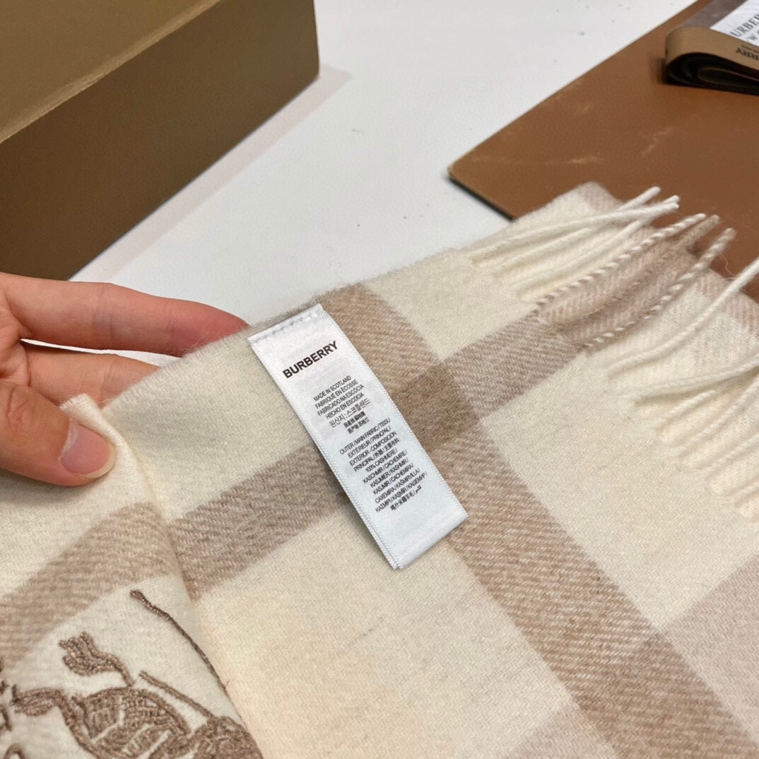 CLASSIC CHECK SCARF 180 CM IN COLORFUL CASHMERE 408962 mysite