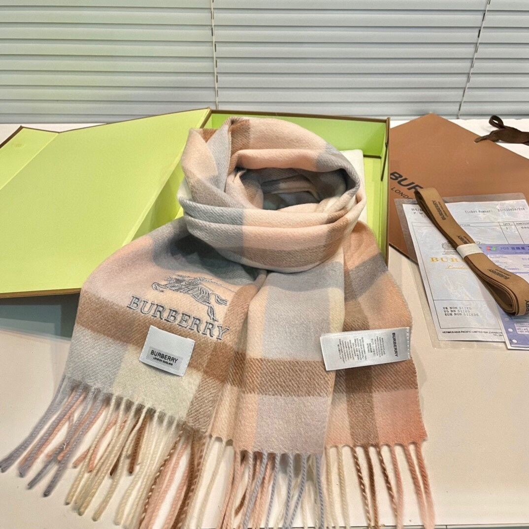 CLASSIC CHECK SCARF 180 CM IN COLORFUL CASHMERE 408963 mysite