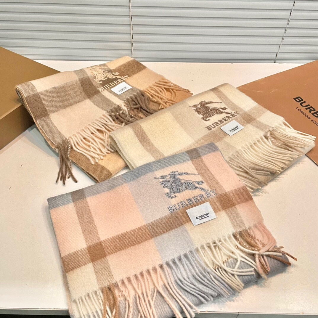 CLASSIC CHECK SCARF 180 CM IN COLORFUL CASHMERE 408963 mysite