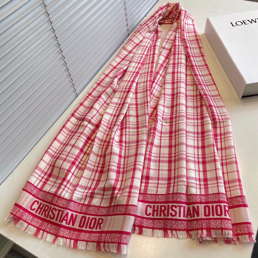 SCARF 200 CM IN PUNCH PINK CASHMERE AND SILK 418335 mysite