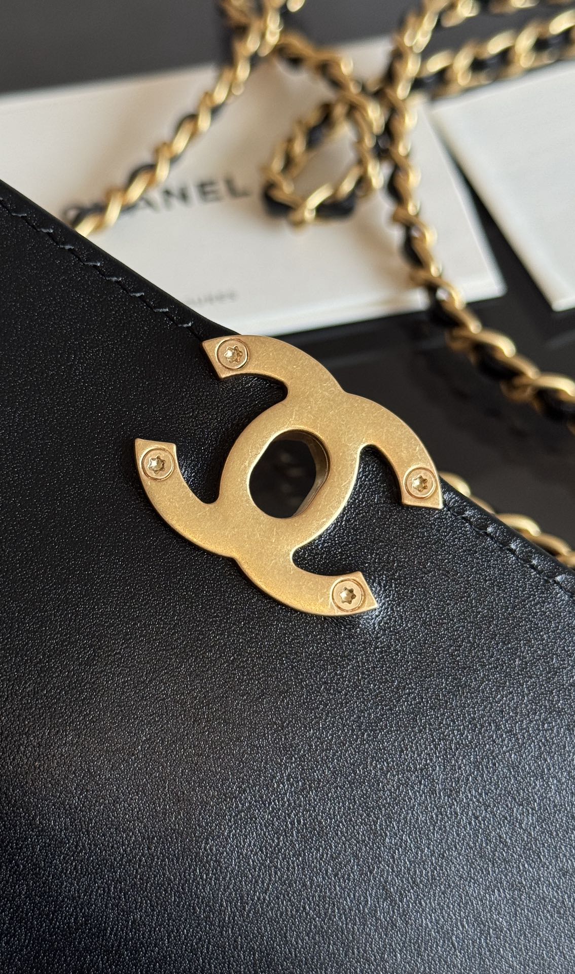 Mini Flap 19cm Black Lambskin Gold Hardware mysite